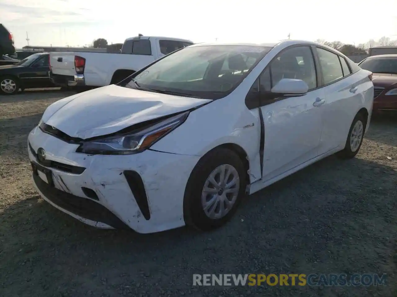 2 Photograph of a damaged car JTDKARFU2L3109194 TOYOTA PRIUS 2020