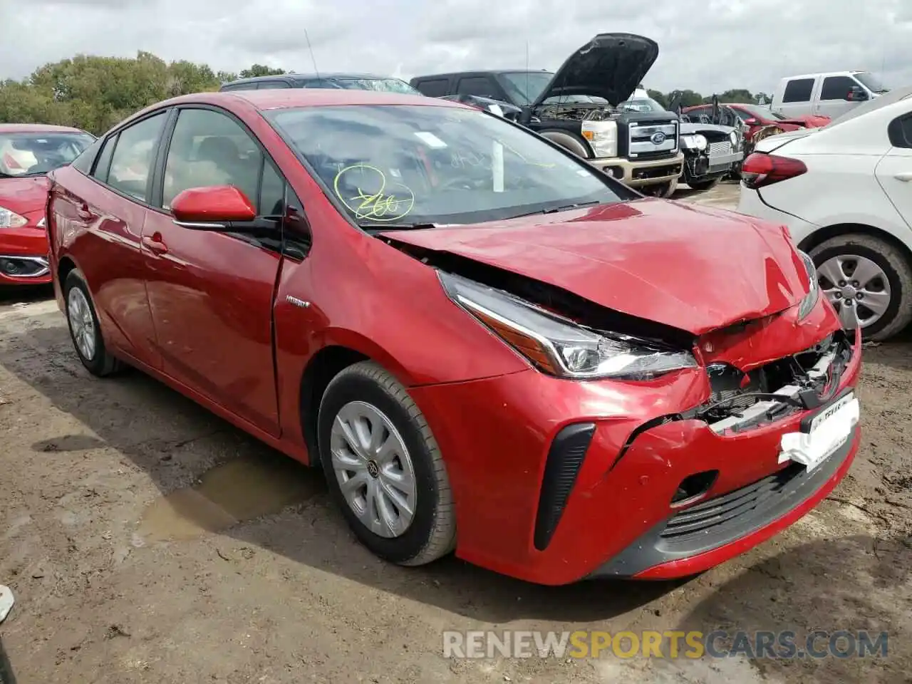 1 Photograph of a damaged car JTDKARFU2L3109888 TOYOTA PRIUS 2020