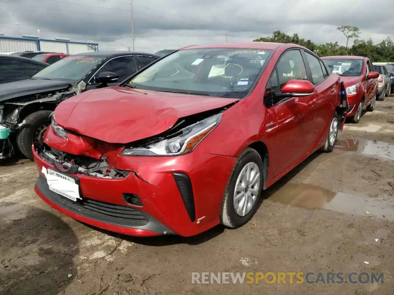 2 Photograph of a damaged car JTDKARFU2L3109888 TOYOTA PRIUS 2020