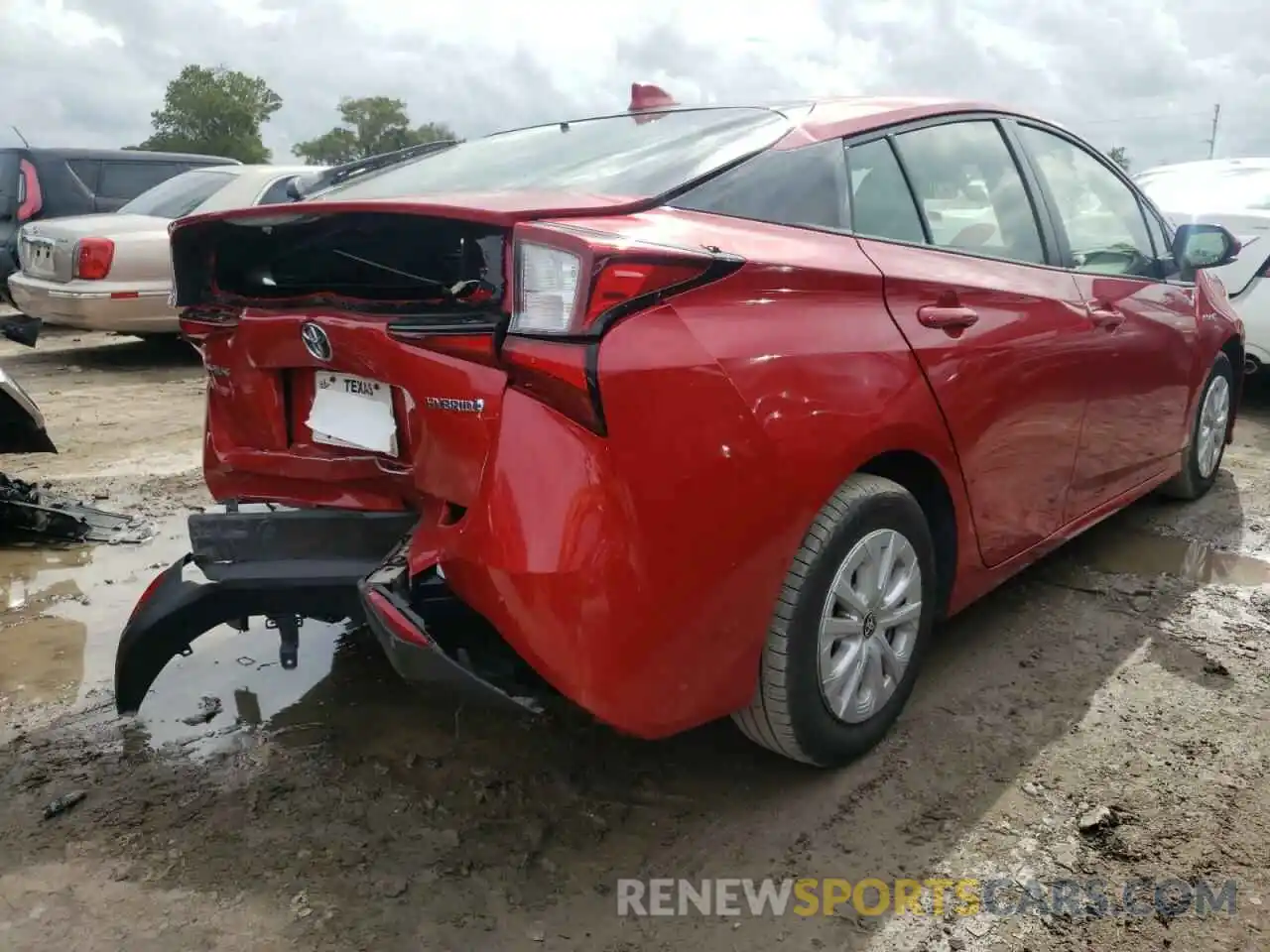 4 Photograph of a damaged car JTDKARFU2L3109888 TOYOTA PRIUS 2020