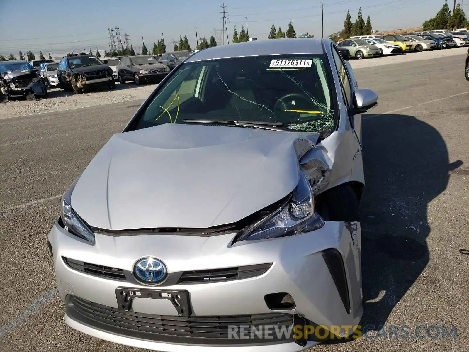 9 Photograph of a damaged car JTDKARFU2L3111348 TOYOTA PRIUS 2020