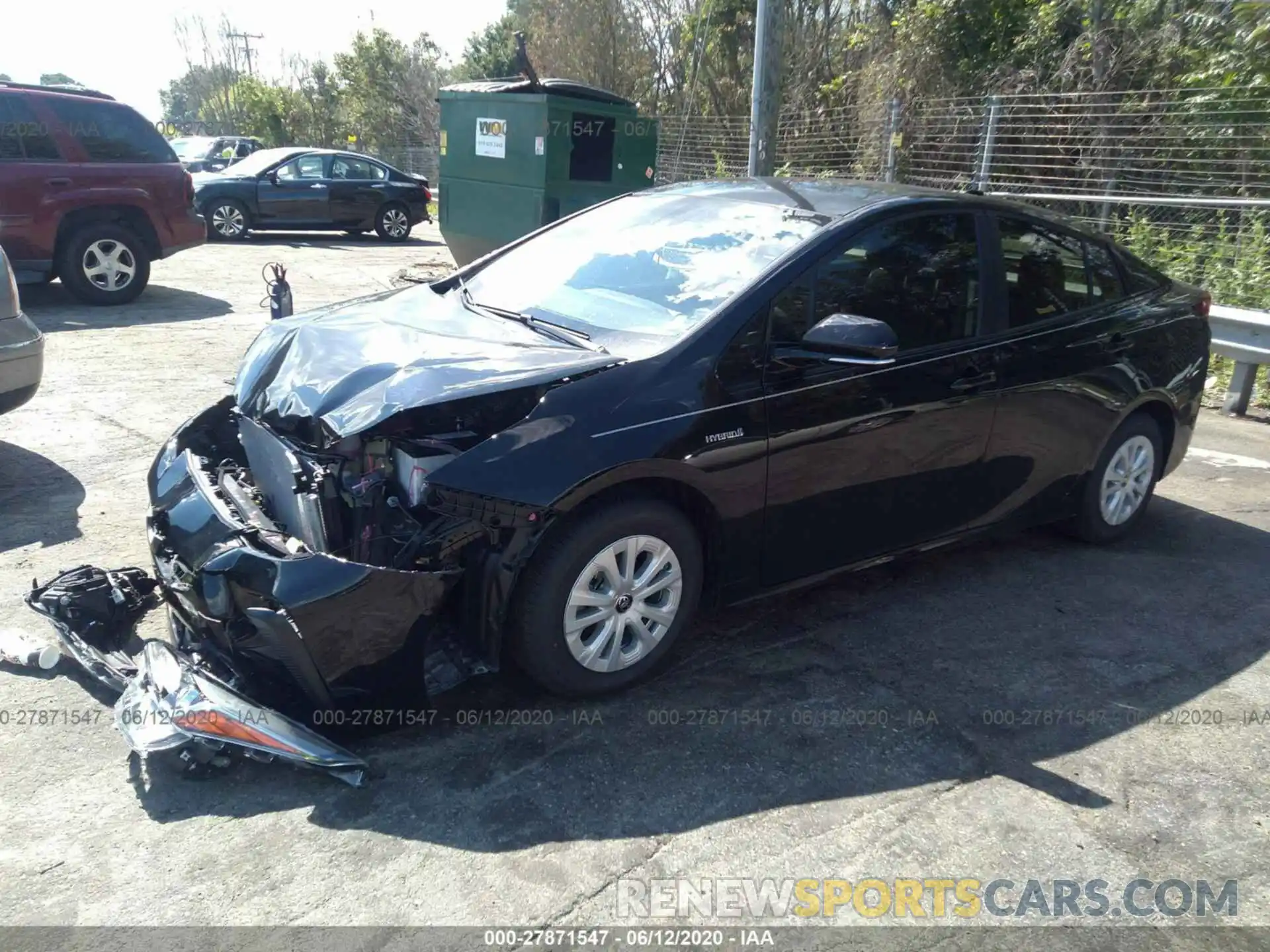 2 Photograph of a damaged car JTDKARFU2L3113780 TOYOTA PRIUS 2020