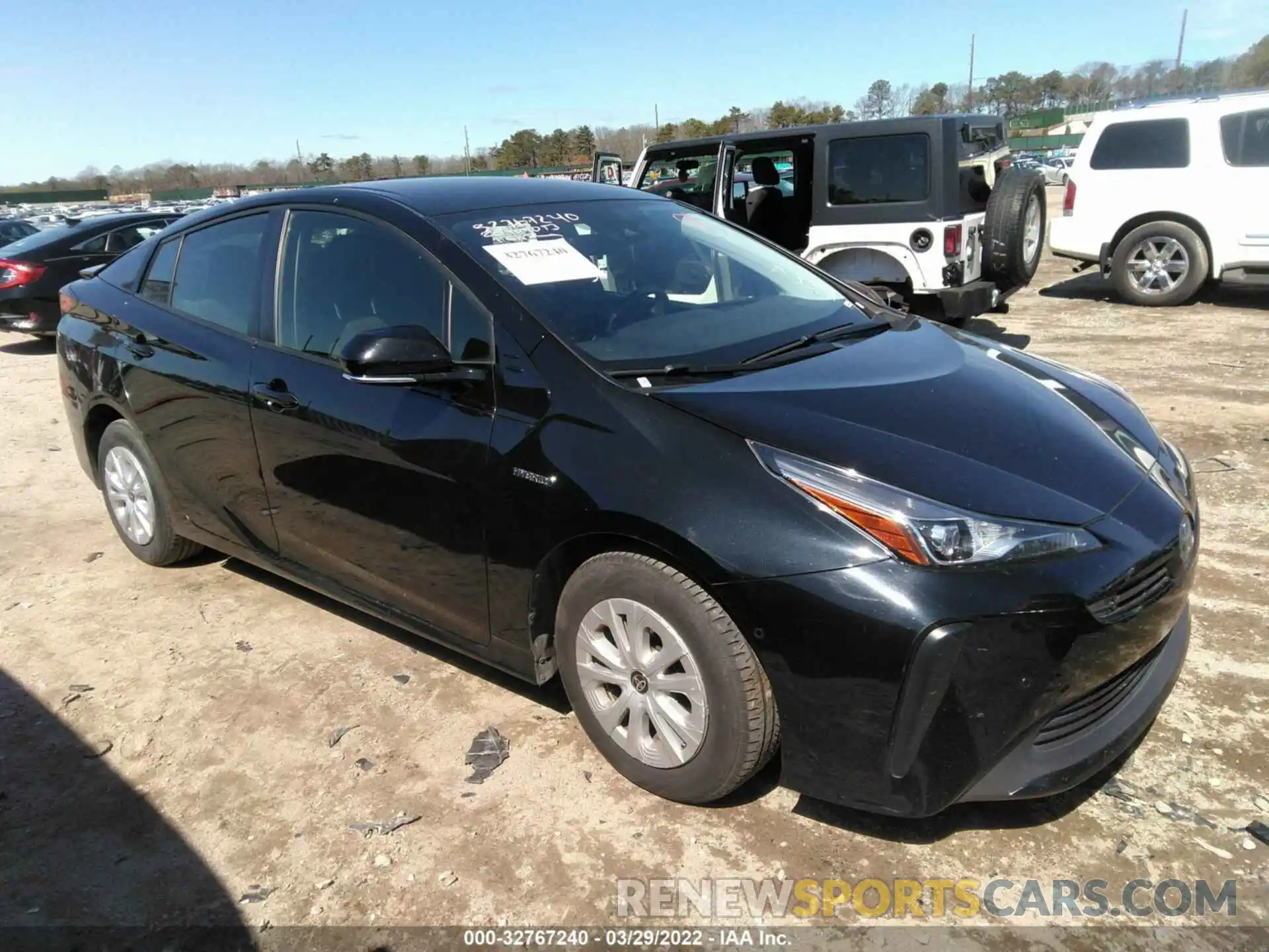 1 Photograph of a damaged car JTDKARFU2L3113925 TOYOTA PRIUS 2020