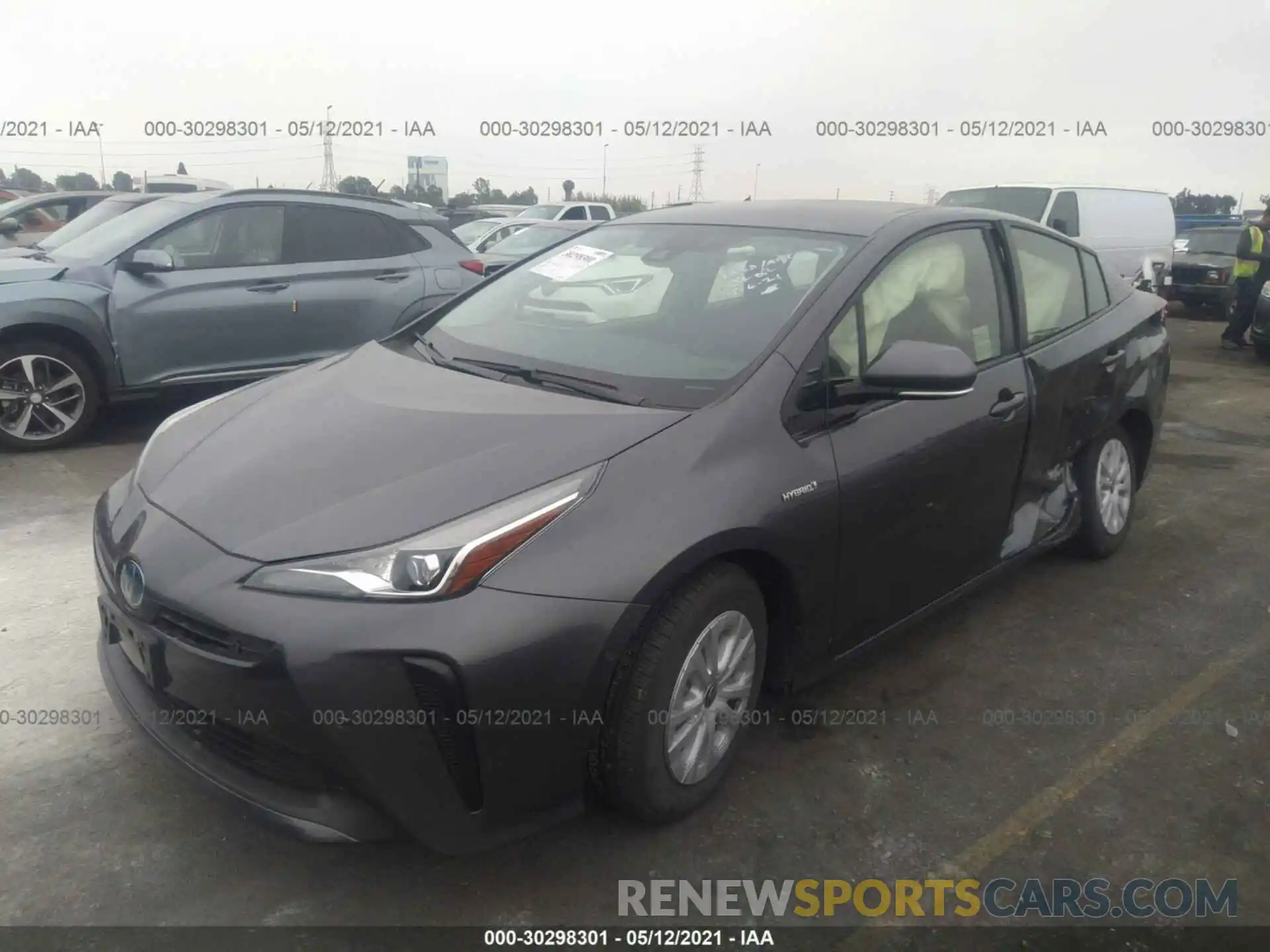 2 Photograph of a damaged car JTDKARFU2L3114010 TOYOTA PRIUS 2020