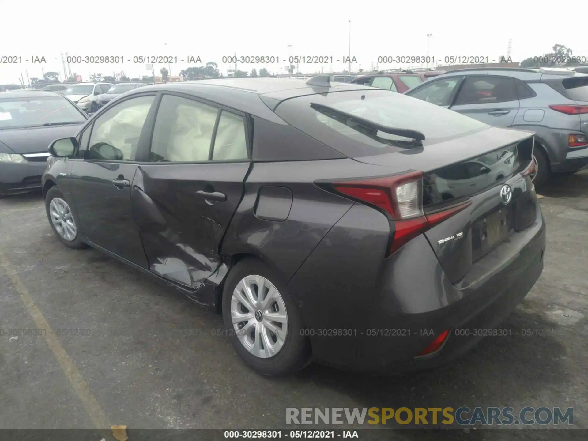 3 Photograph of a damaged car JTDKARFU2L3114010 TOYOTA PRIUS 2020