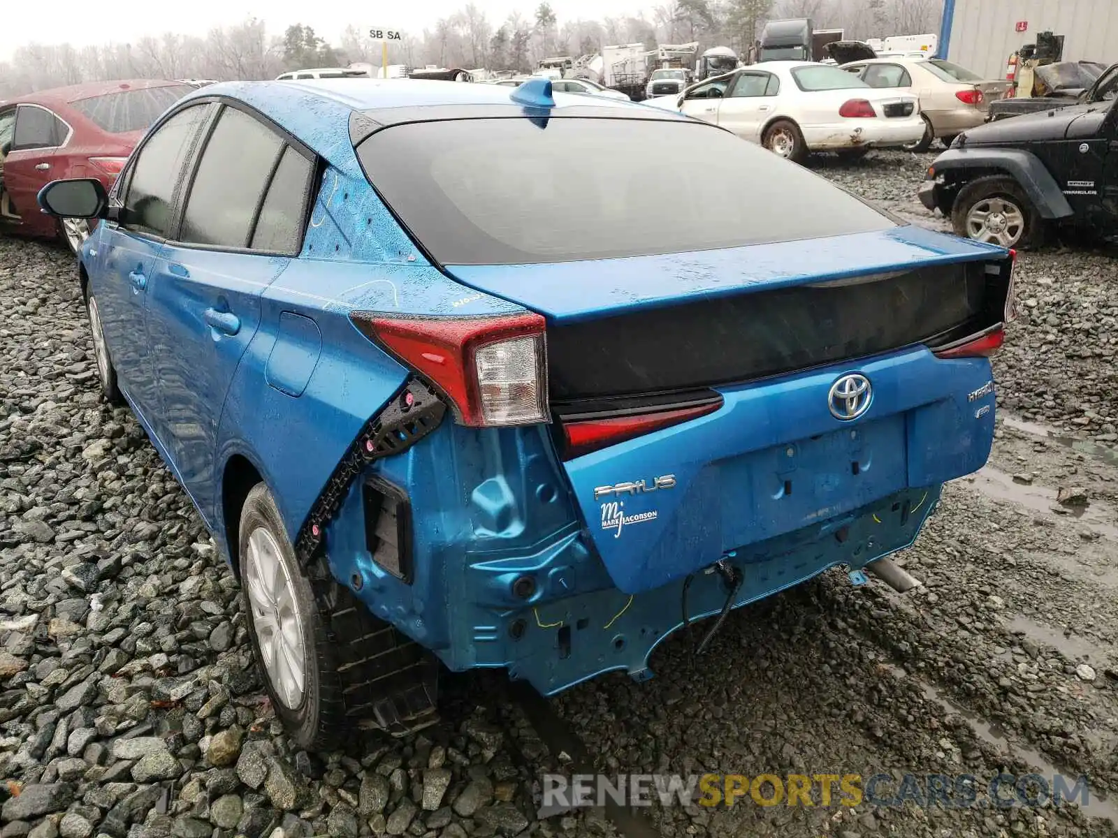 3 Photograph of a damaged car JTDKARFU2L3117800 TOYOTA PRIUS 2020