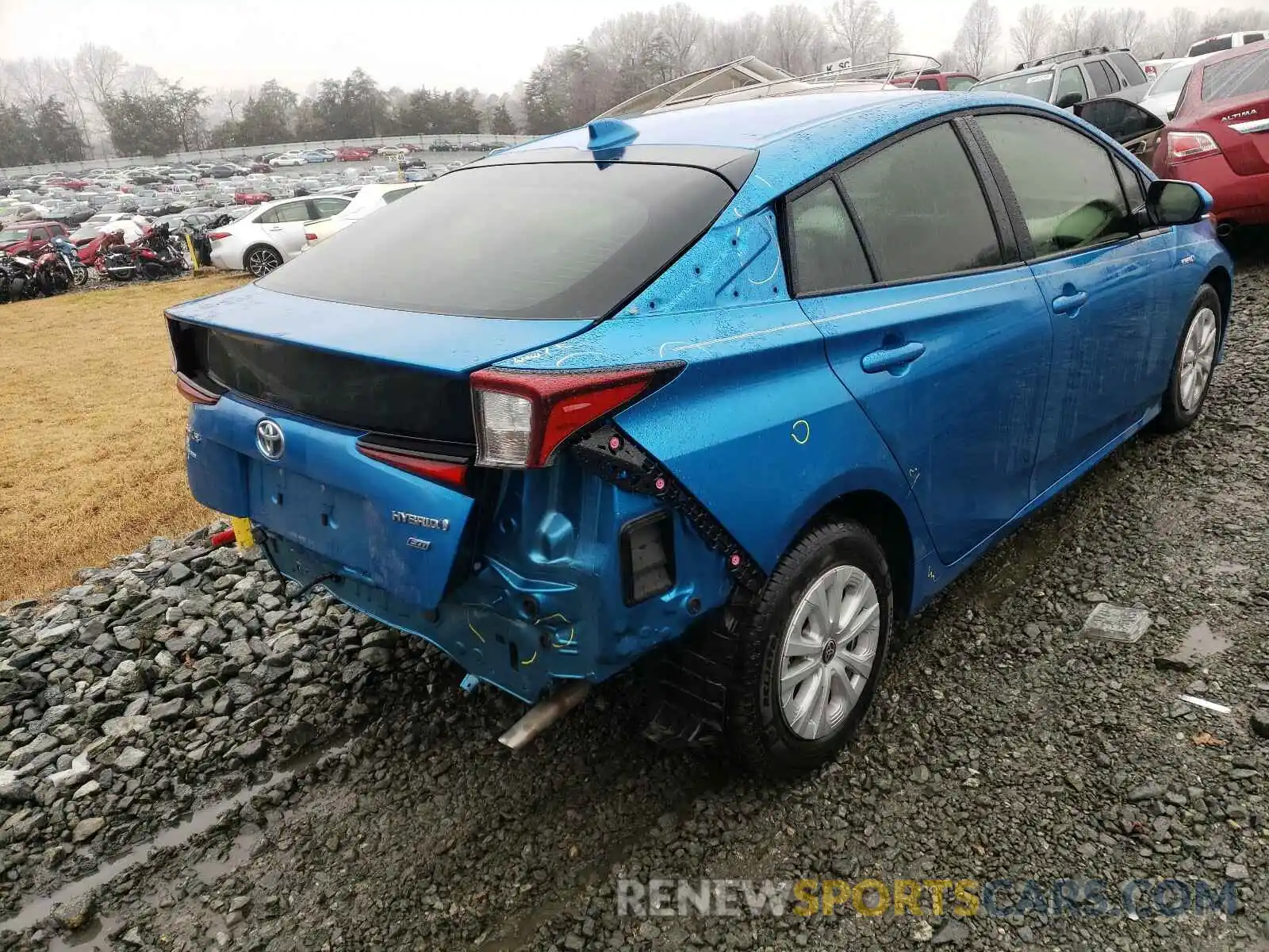 4 Photograph of a damaged car JTDKARFU2L3117800 TOYOTA PRIUS 2020