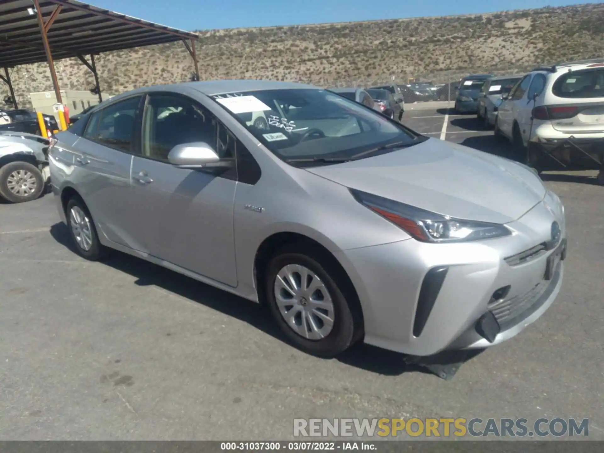 1 Photograph of a damaged car JTDKARFU2L3117828 TOYOTA PRIUS 2020