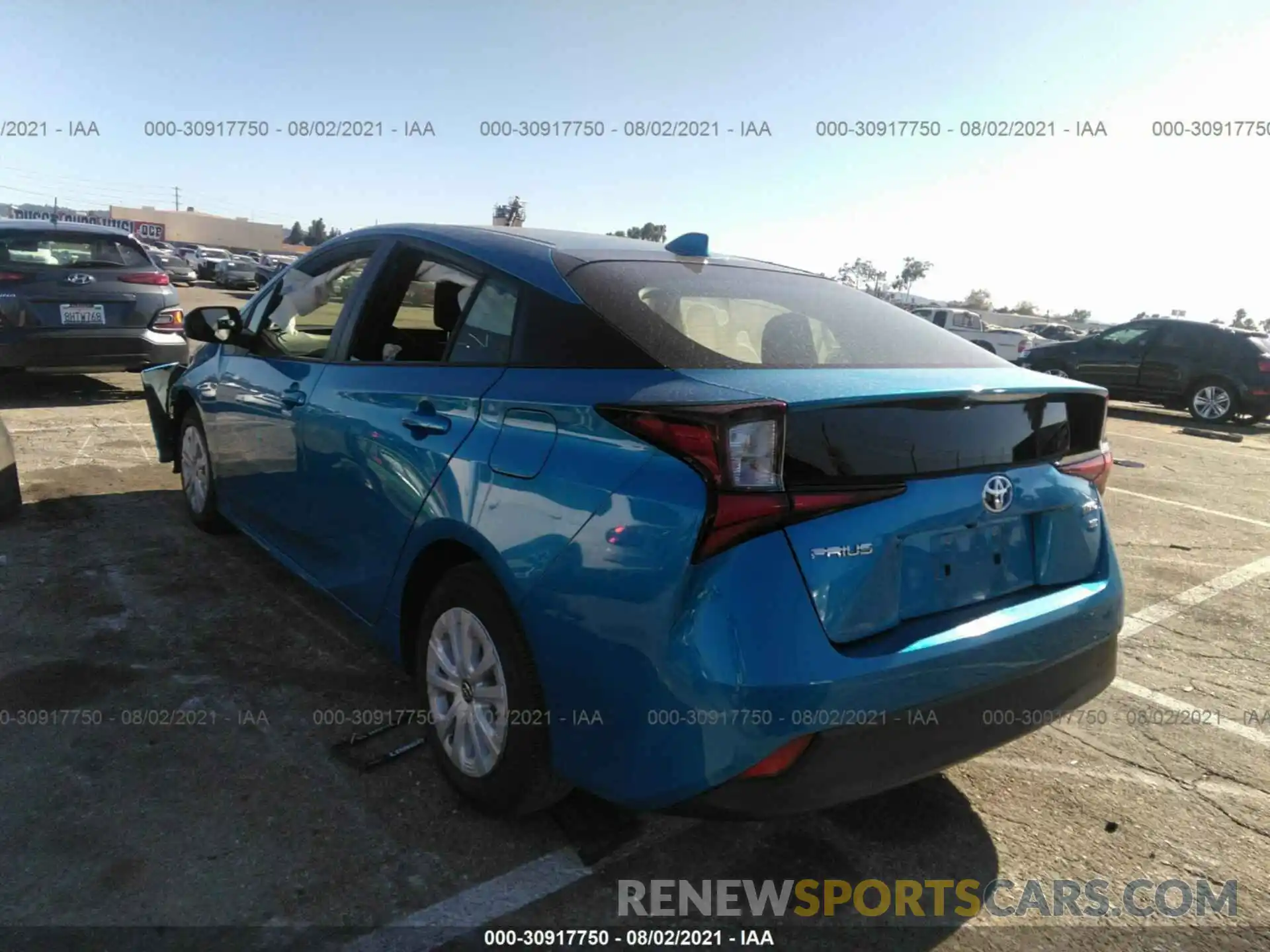 3 Photograph of a damaged car JTDKARFU2L3118347 TOYOTA PRIUS 2020