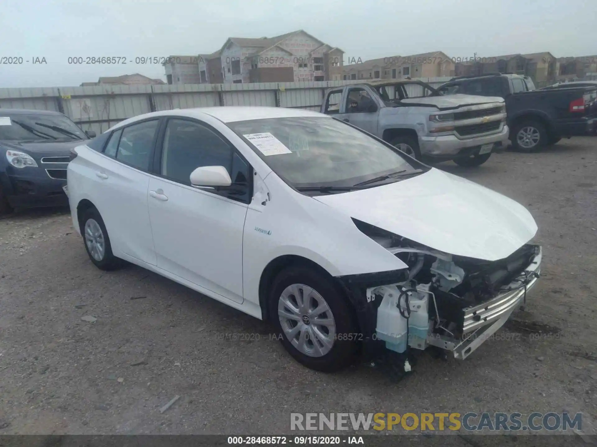 1 Photograph of a damaged car JTDKARFU2L3118719 TOYOTA PRIUS 2020