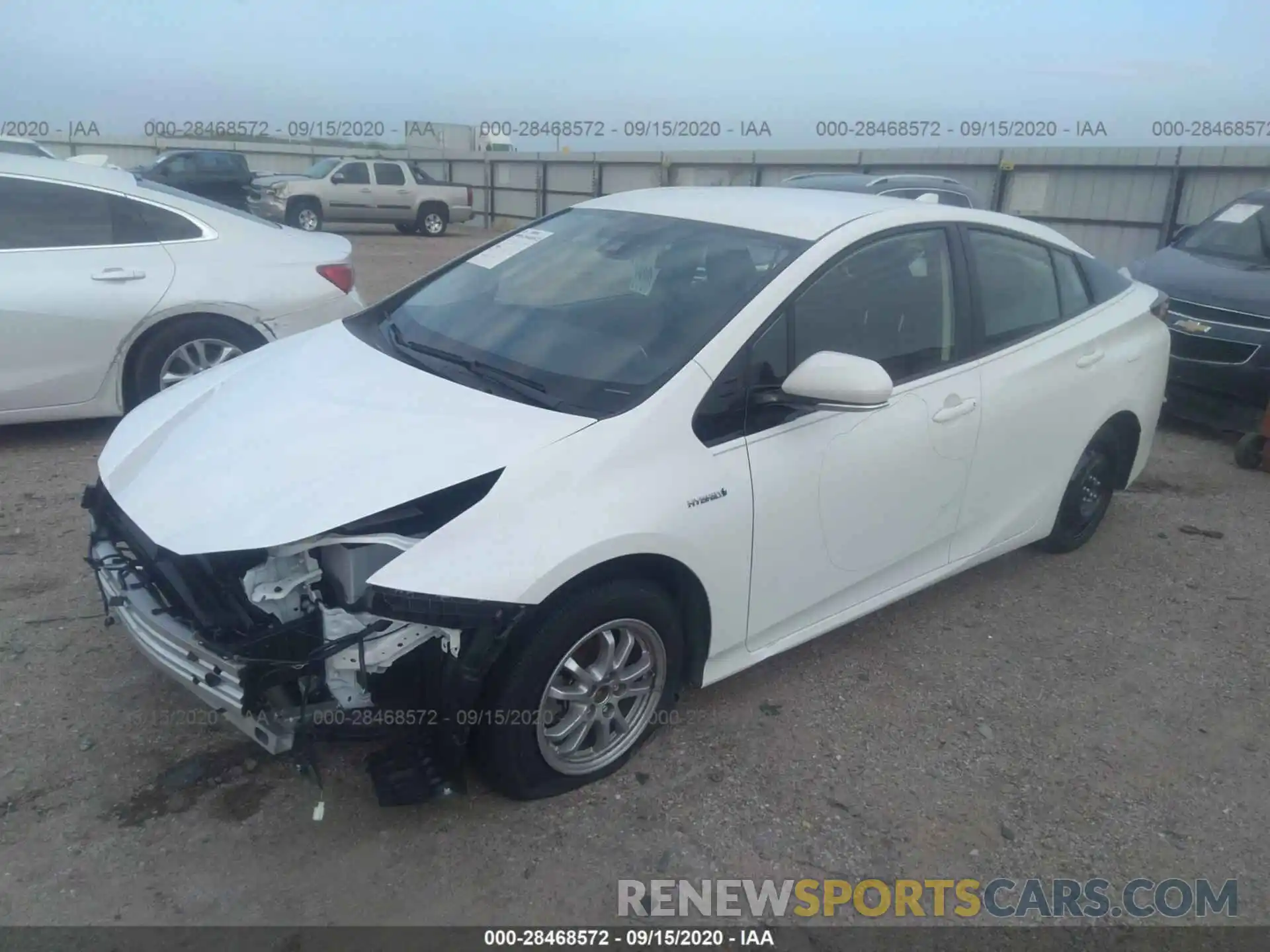 2 Photograph of a damaged car JTDKARFU2L3118719 TOYOTA PRIUS 2020