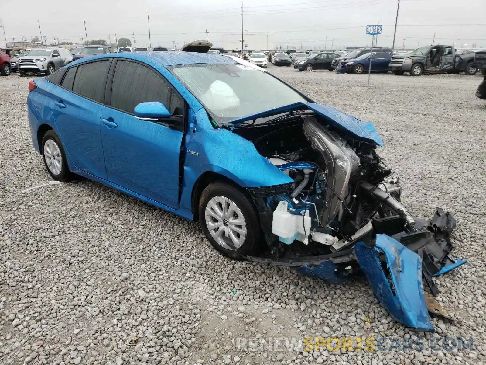 1 Photograph of a damaged car JTDKARFU2L3119336 TOYOTA PRIUS 2020