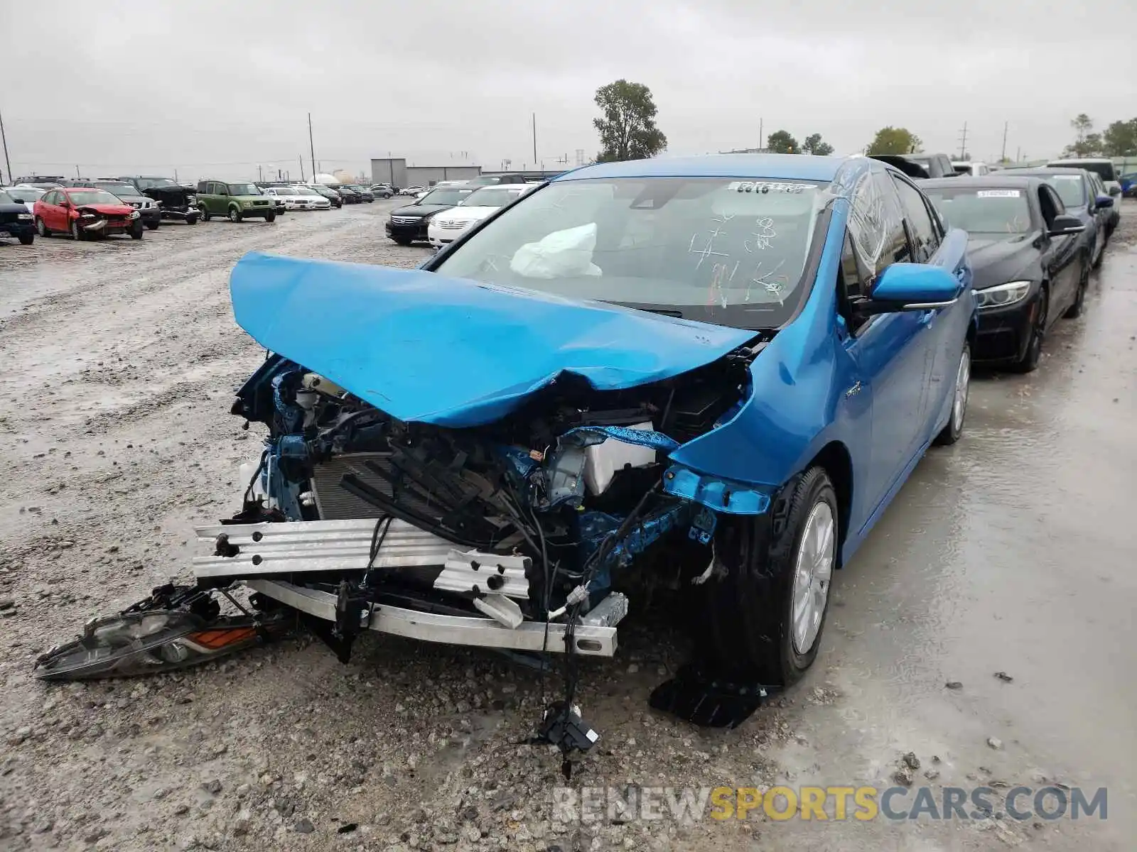 2 Photograph of a damaged car JTDKARFU2L3119336 TOYOTA PRIUS 2020