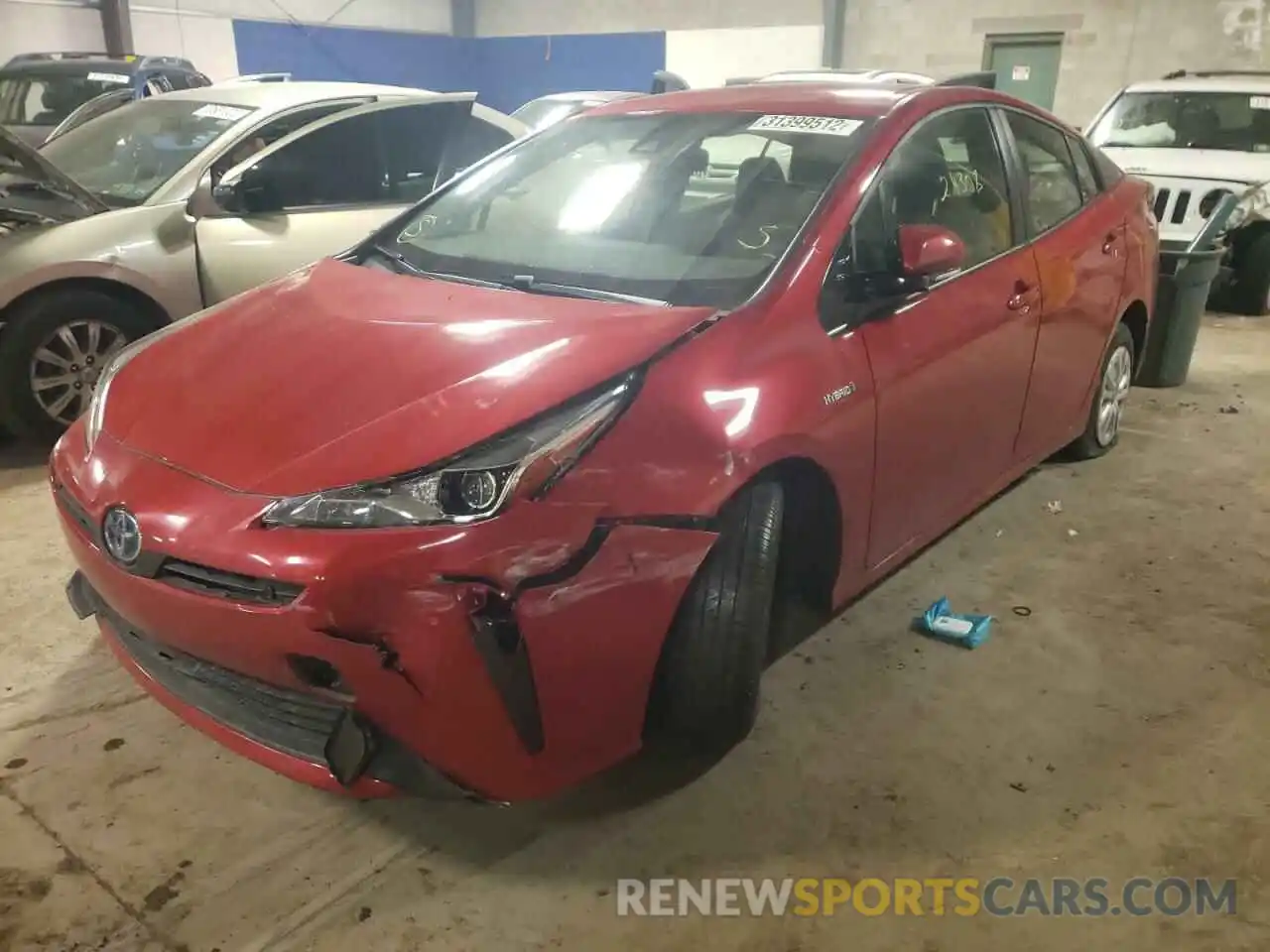 2 Photograph of a damaged car JTDKARFU2L3119692 TOYOTA PRIUS 2020