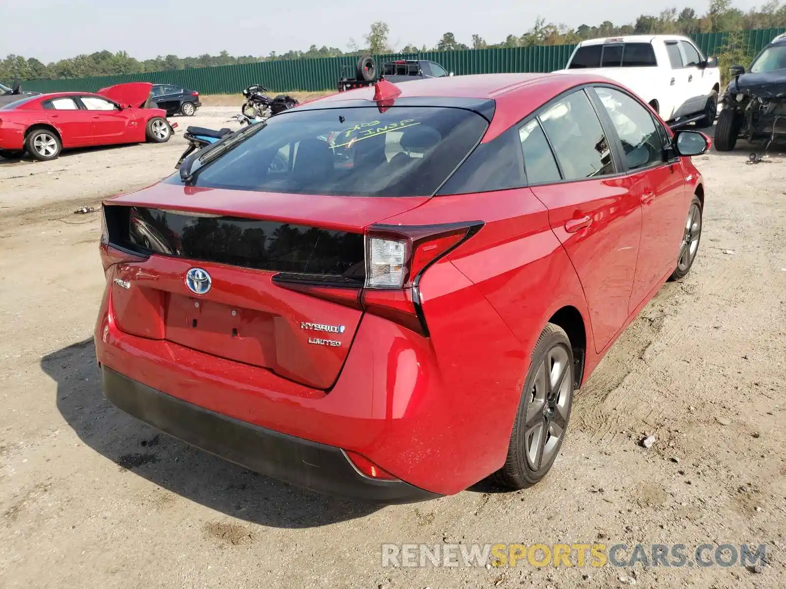 4 Photograph of a damaged car JTDKARFU2L3120552 TOYOTA PRIUS 2020