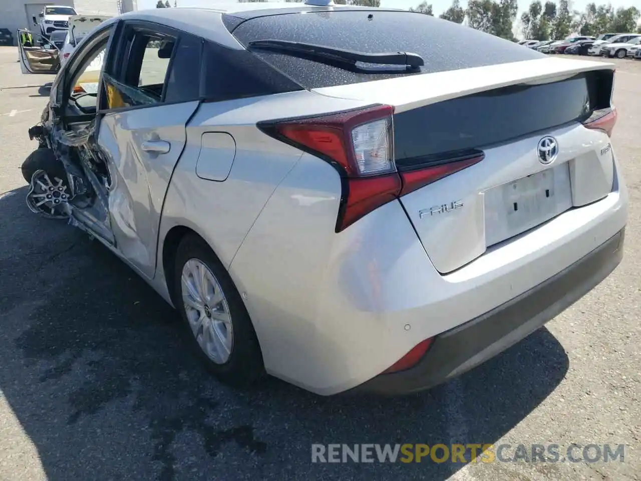 3 Photograph of a damaged car JTDKARFU2L3120762 TOYOTA PRIUS 2020