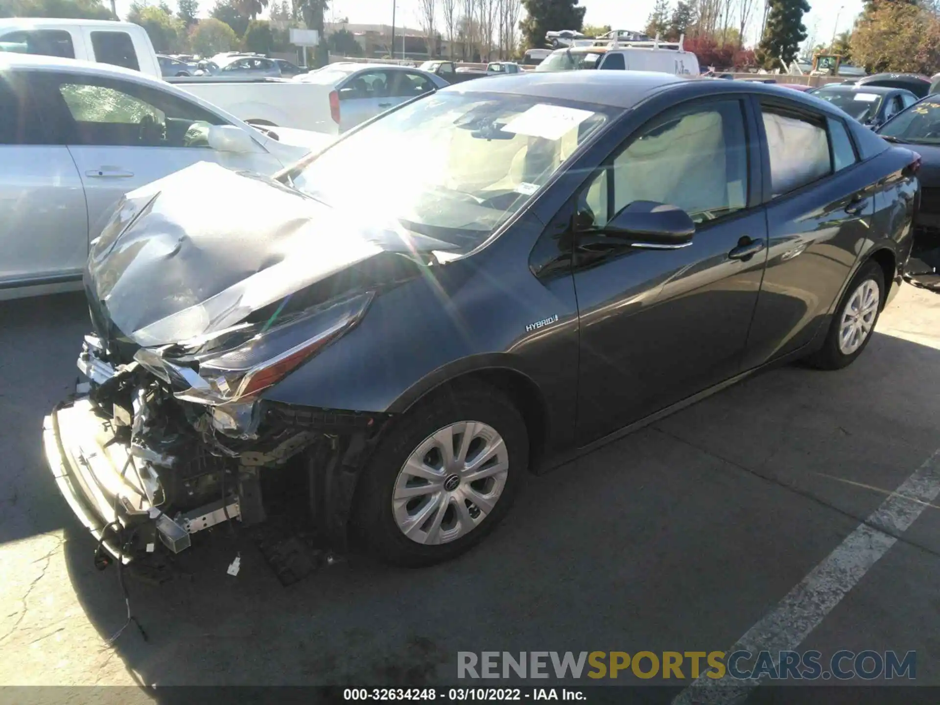 2 Photograph of a damaged car JTDKARFU2L3120888 TOYOTA PRIUS 2020