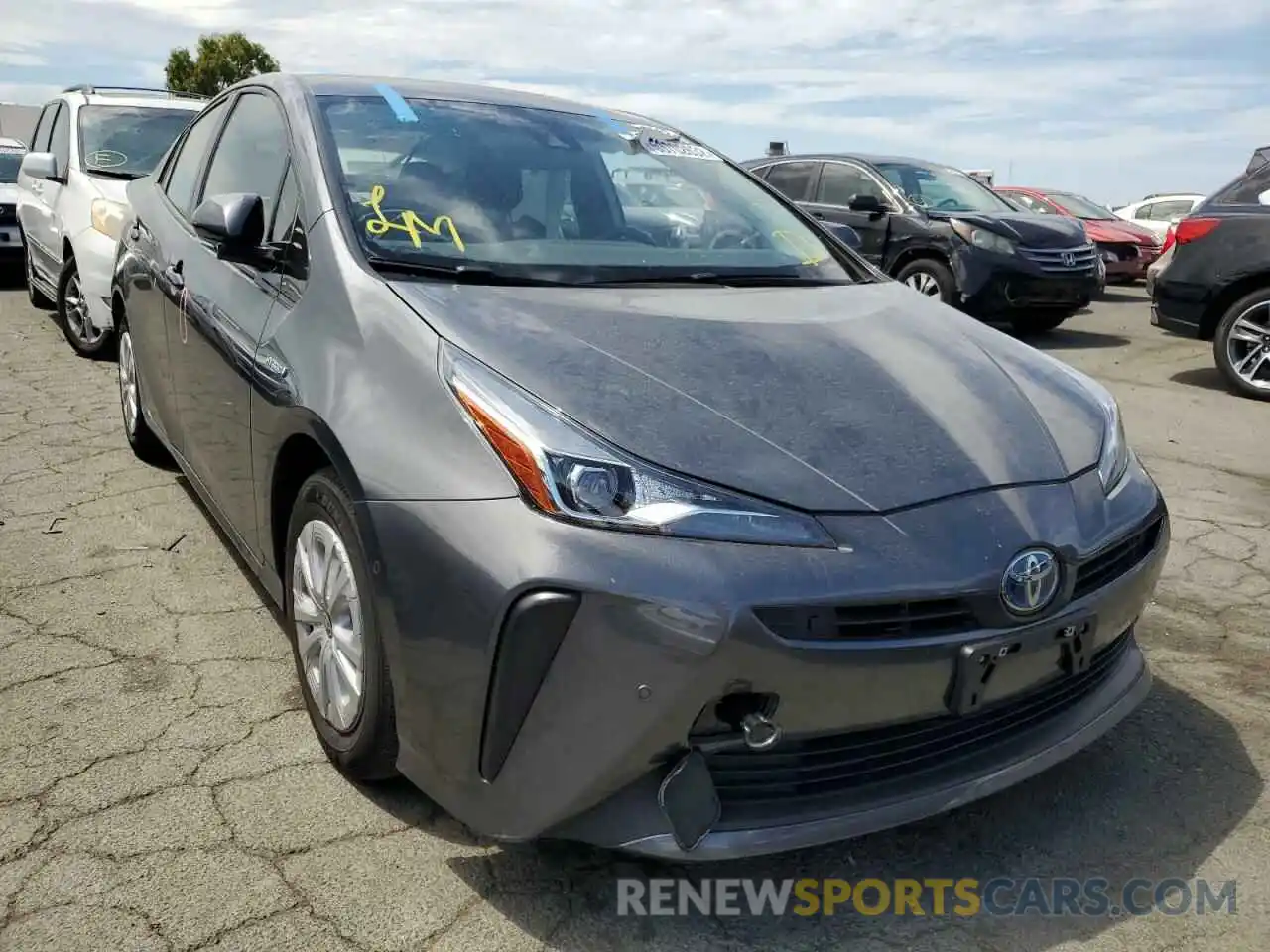 1 Photograph of a damaged car JTDKARFU2L3120891 TOYOTA PRIUS 2020