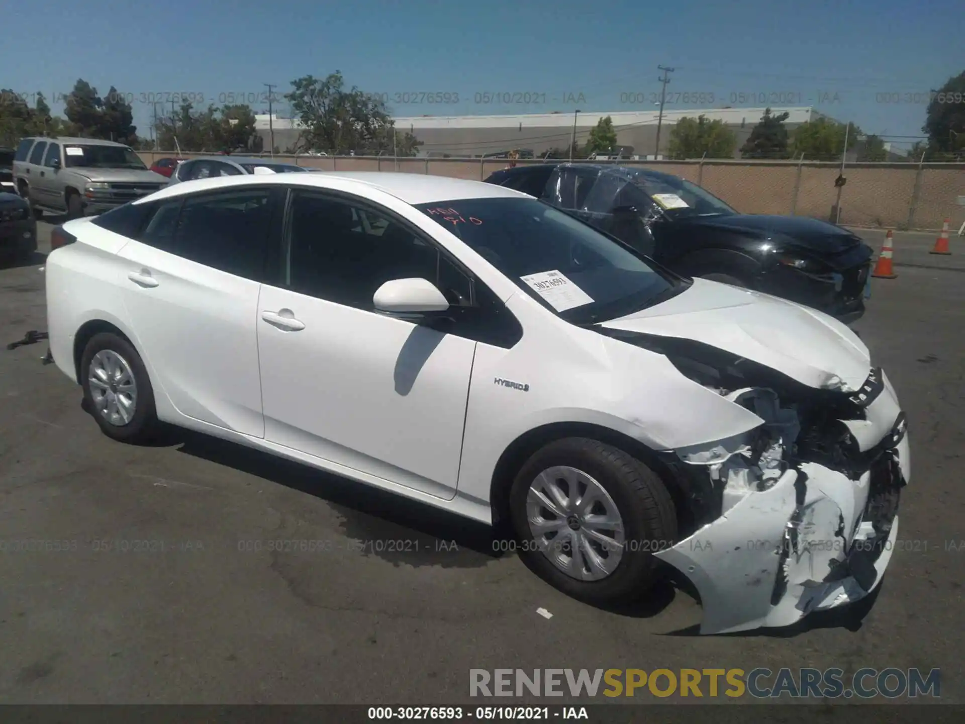 1 Photograph of a damaged car JTDKARFU2L3121250 TOYOTA PRIUS 2020