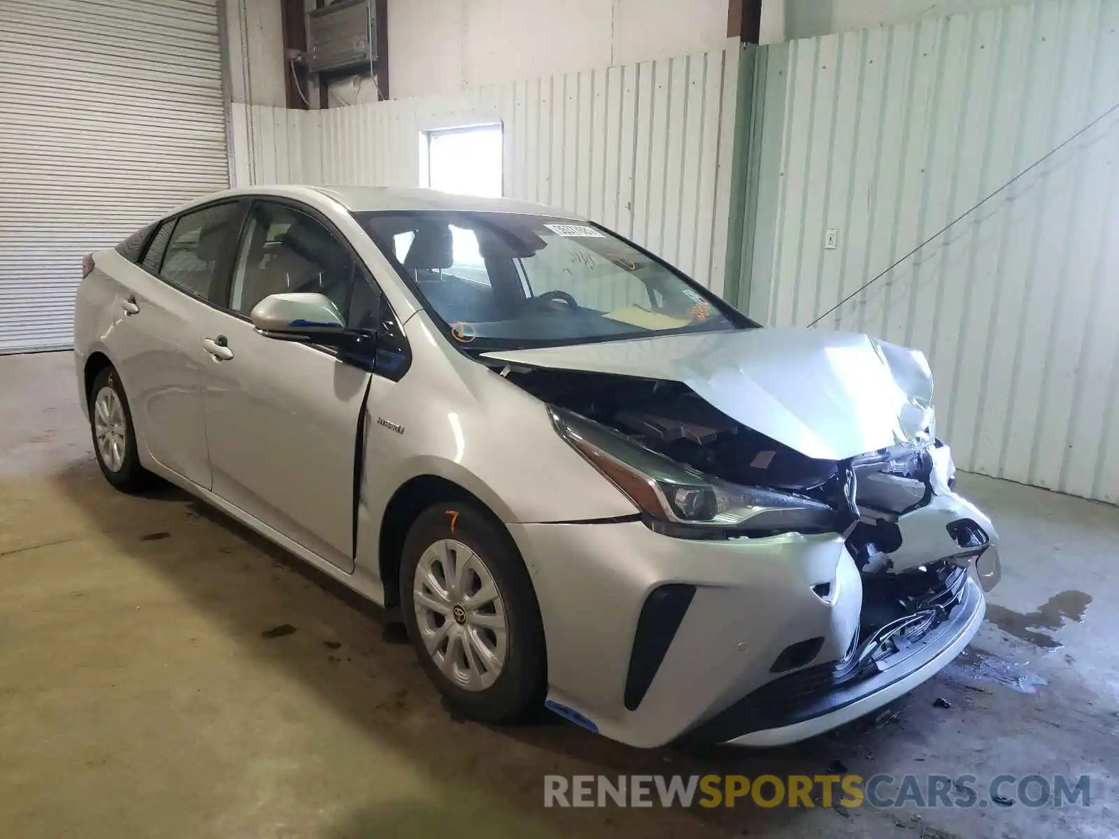 1 Photograph of a damaged car JTDKARFU2L3122396 TOYOTA PRIUS 2020