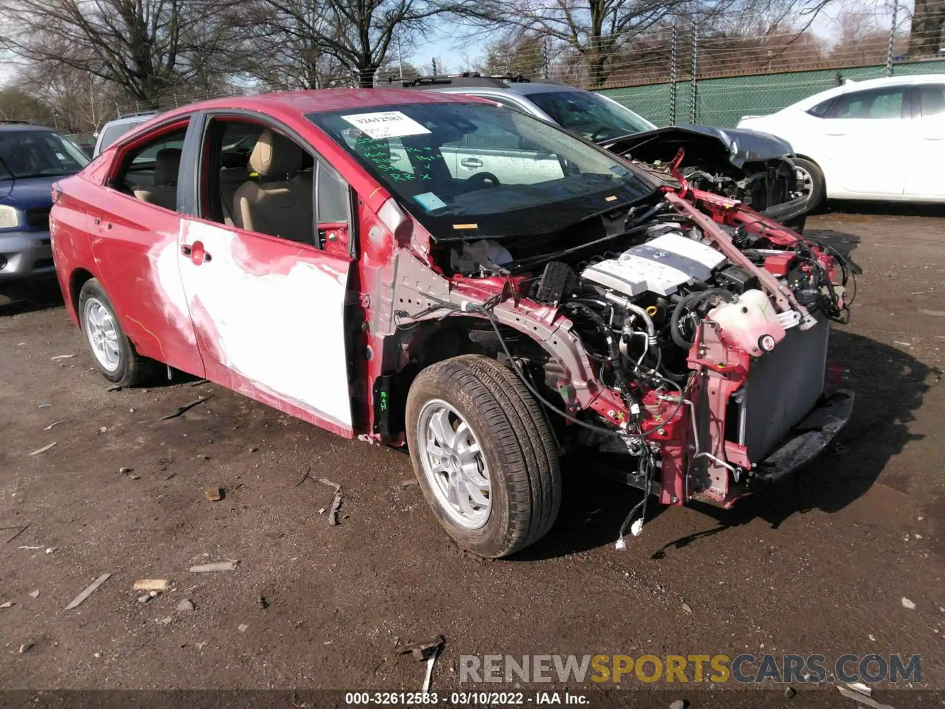 1 Photograph of a damaged car JTDKARFU2L3122642 TOYOTA PRIUS 2020