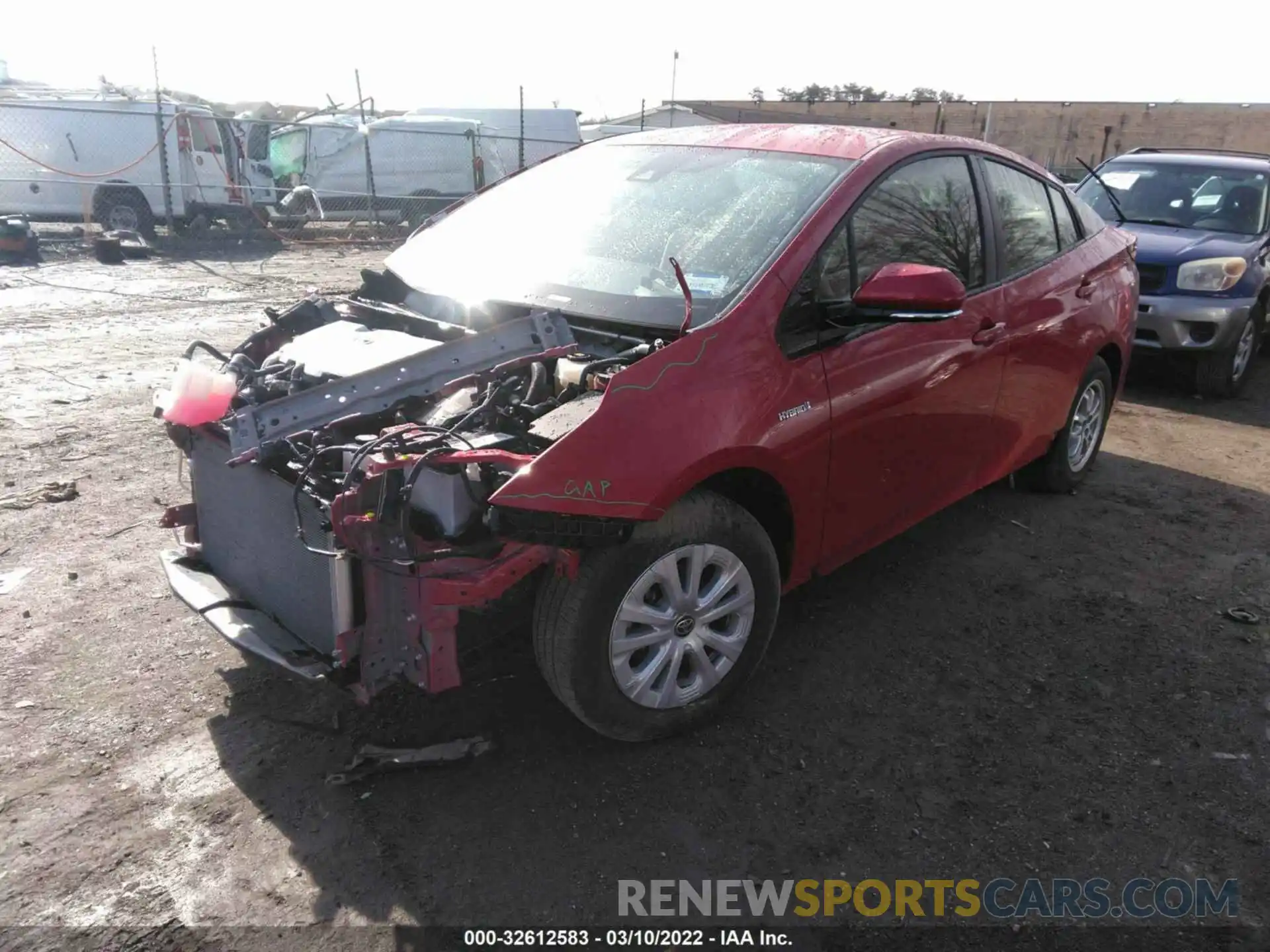 2 Фотография поврежденного автомобиля JTDKARFU2L3122642 TOYOTA PRIUS 2020