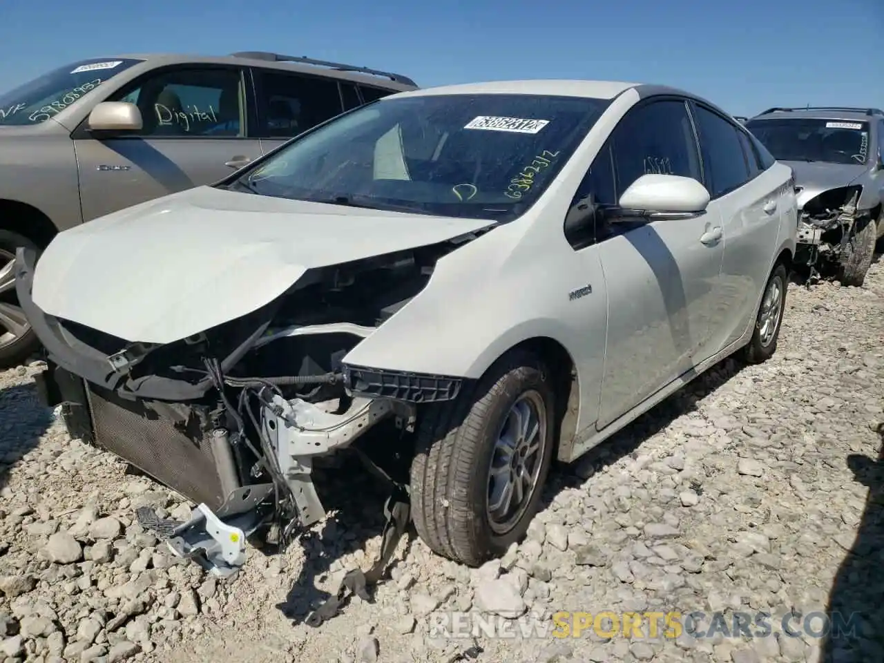 2 Photograph of a damaged car JTDKARFU2L3123208 TOYOTA PRIUS 2020