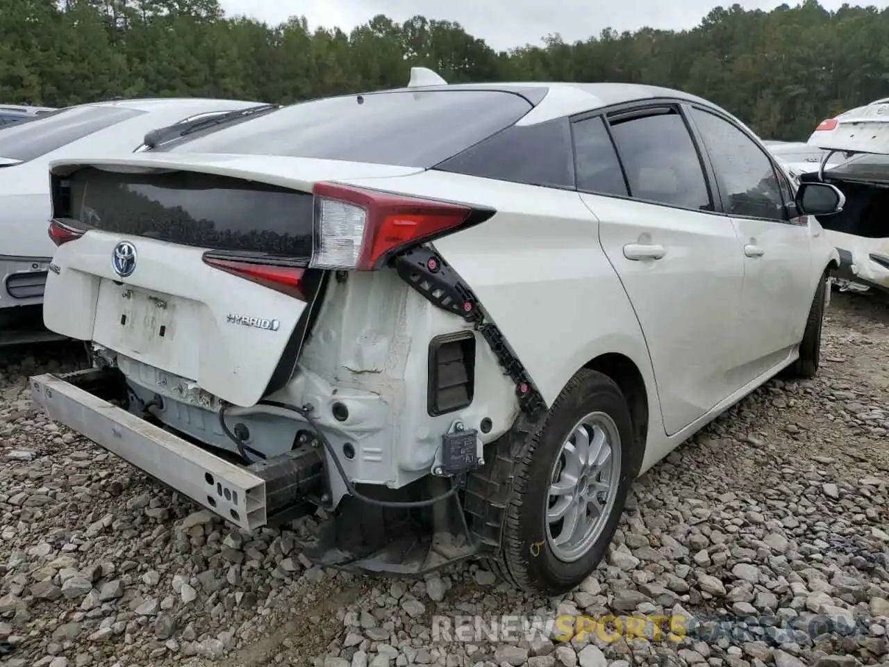 4 Photograph of a damaged car JTDKARFU2L3123208 TOYOTA PRIUS 2020