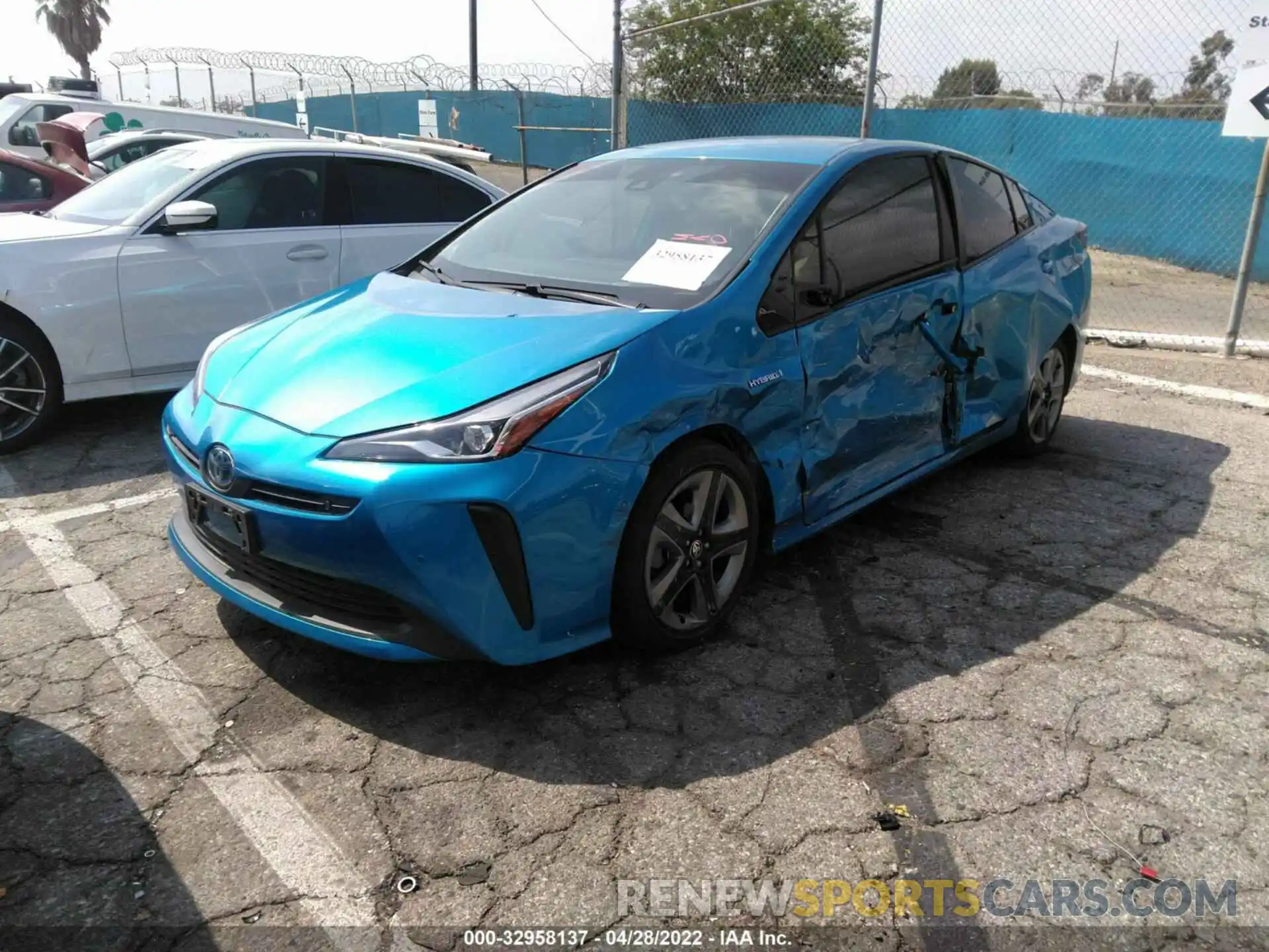 2 Photograph of a damaged car JTDKARFU2L3123242 TOYOTA PRIUS 2020