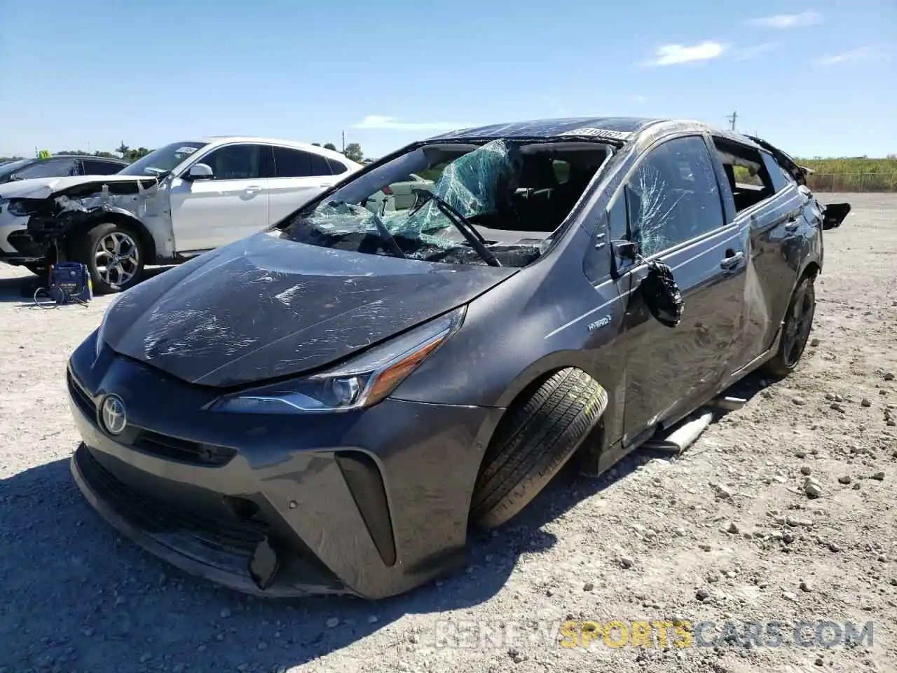 2 Photograph of a damaged car JTDKARFU2L3125086 TOYOTA PRIUS 2020