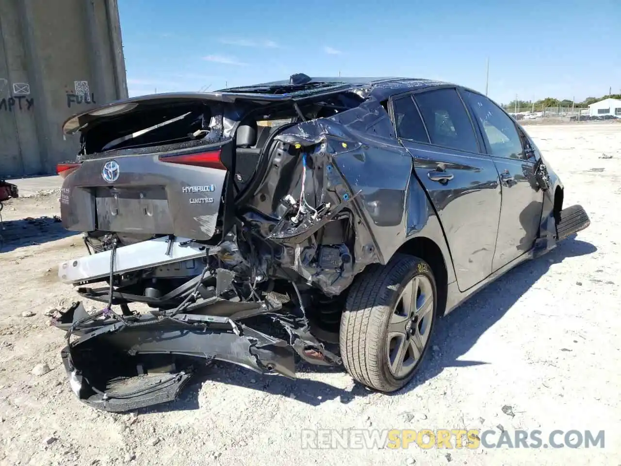 4 Photograph of a damaged car JTDKARFU2L3125086 TOYOTA PRIUS 2020