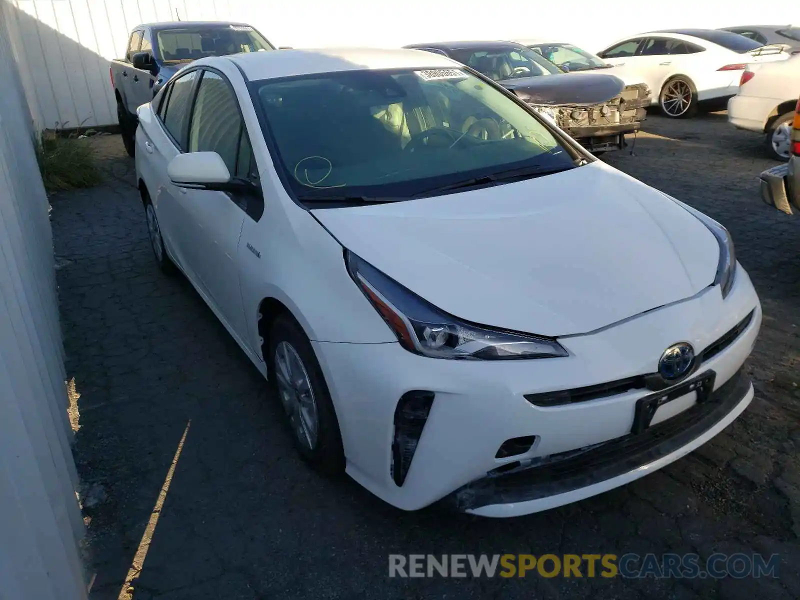 1 Photograph of a damaged car JTDKARFU2L3125282 TOYOTA PRIUS 2020