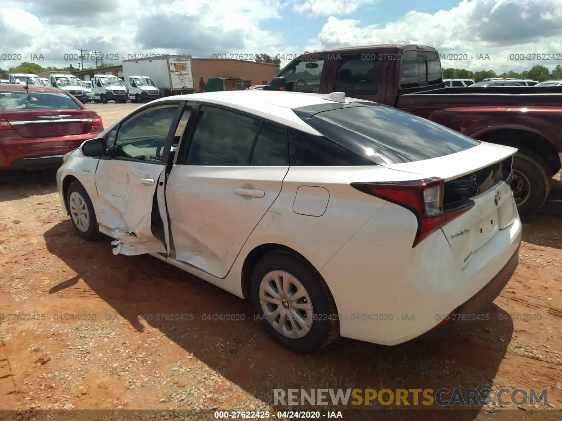 3 Photograph of a damaged car JTDKARFU3L3102903 TOYOTA PRIUS 2020