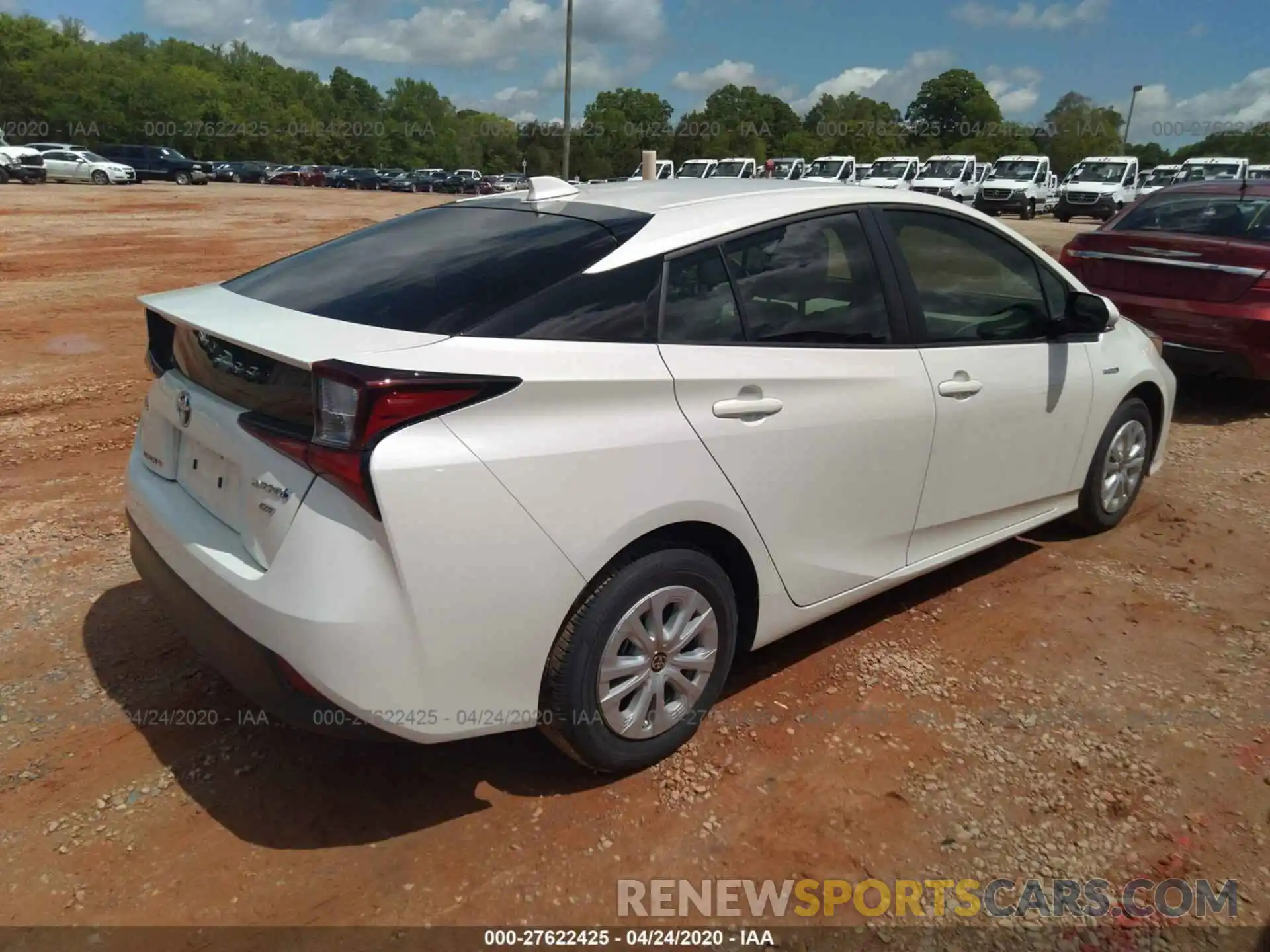 4 Photograph of a damaged car JTDKARFU3L3102903 TOYOTA PRIUS 2020