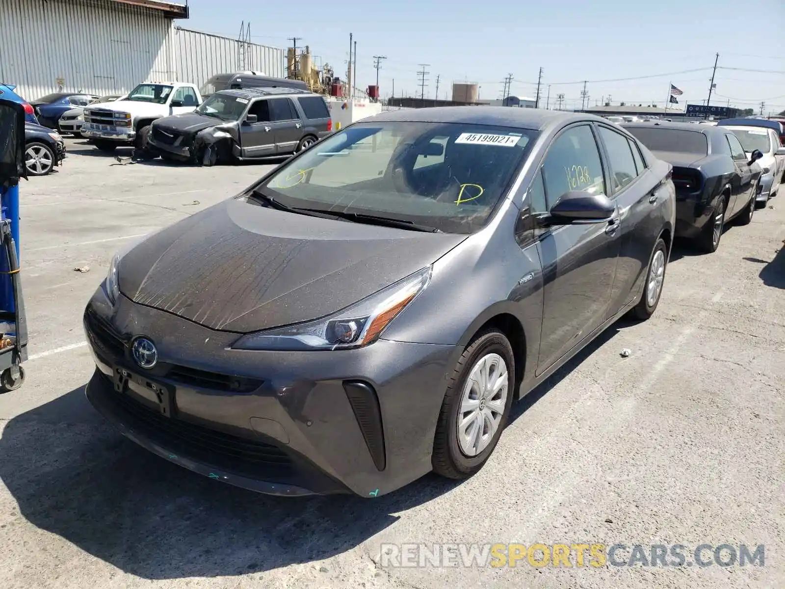 2 Photograph of a damaged car JTDKARFU3L3103646 TOYOTA PRIUS 2020