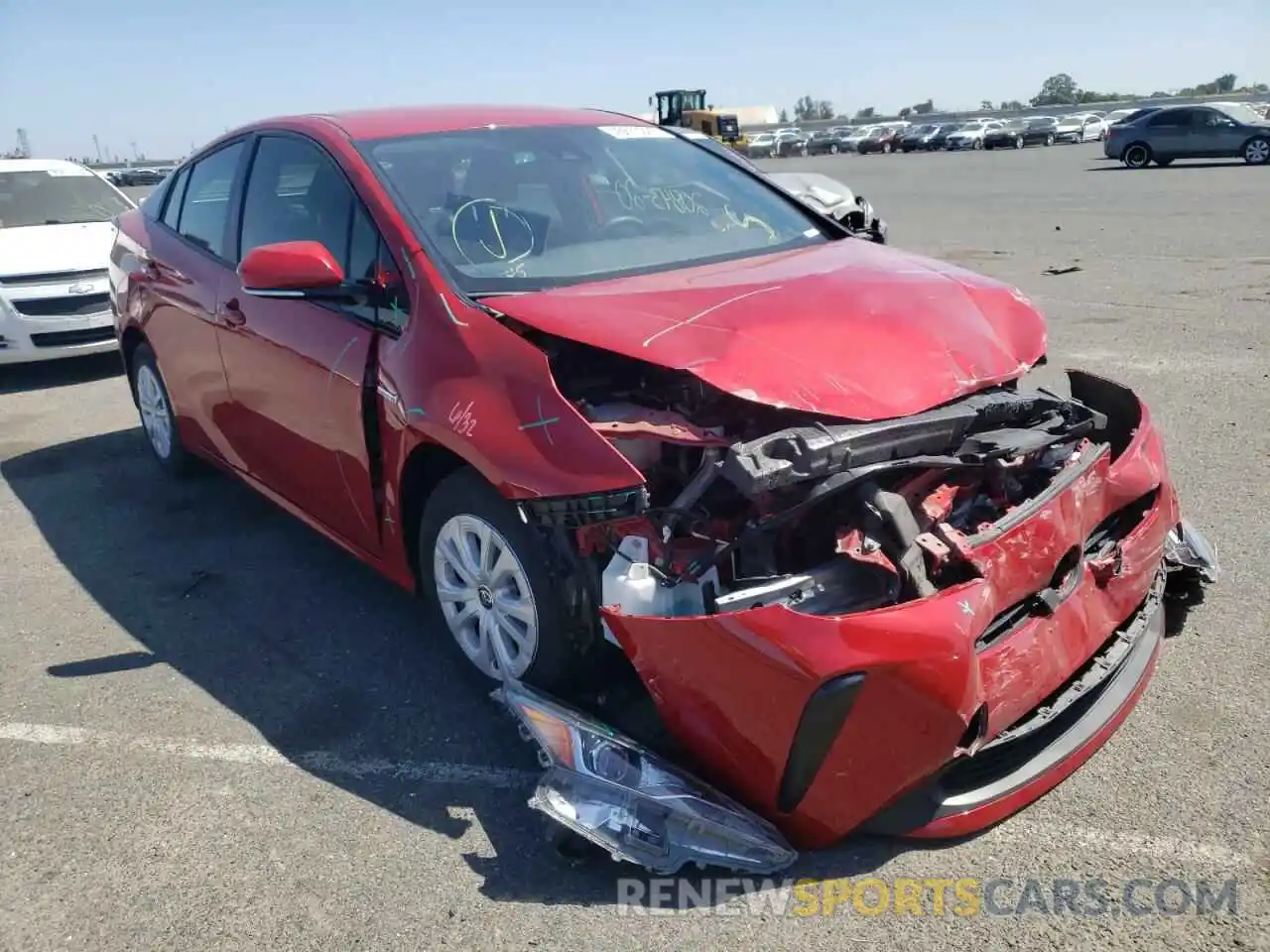 1 Photograph of a damaged car JTDKARFU3L3106000 TOYOTA PRIUS 2020