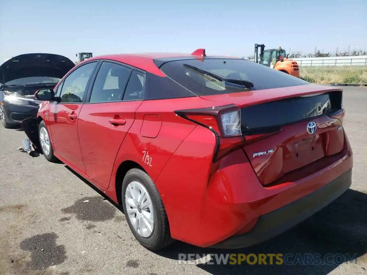 3 Photograph of a damaged car JTDKARFU3L3106000 TOYOTA PRIUS 2020