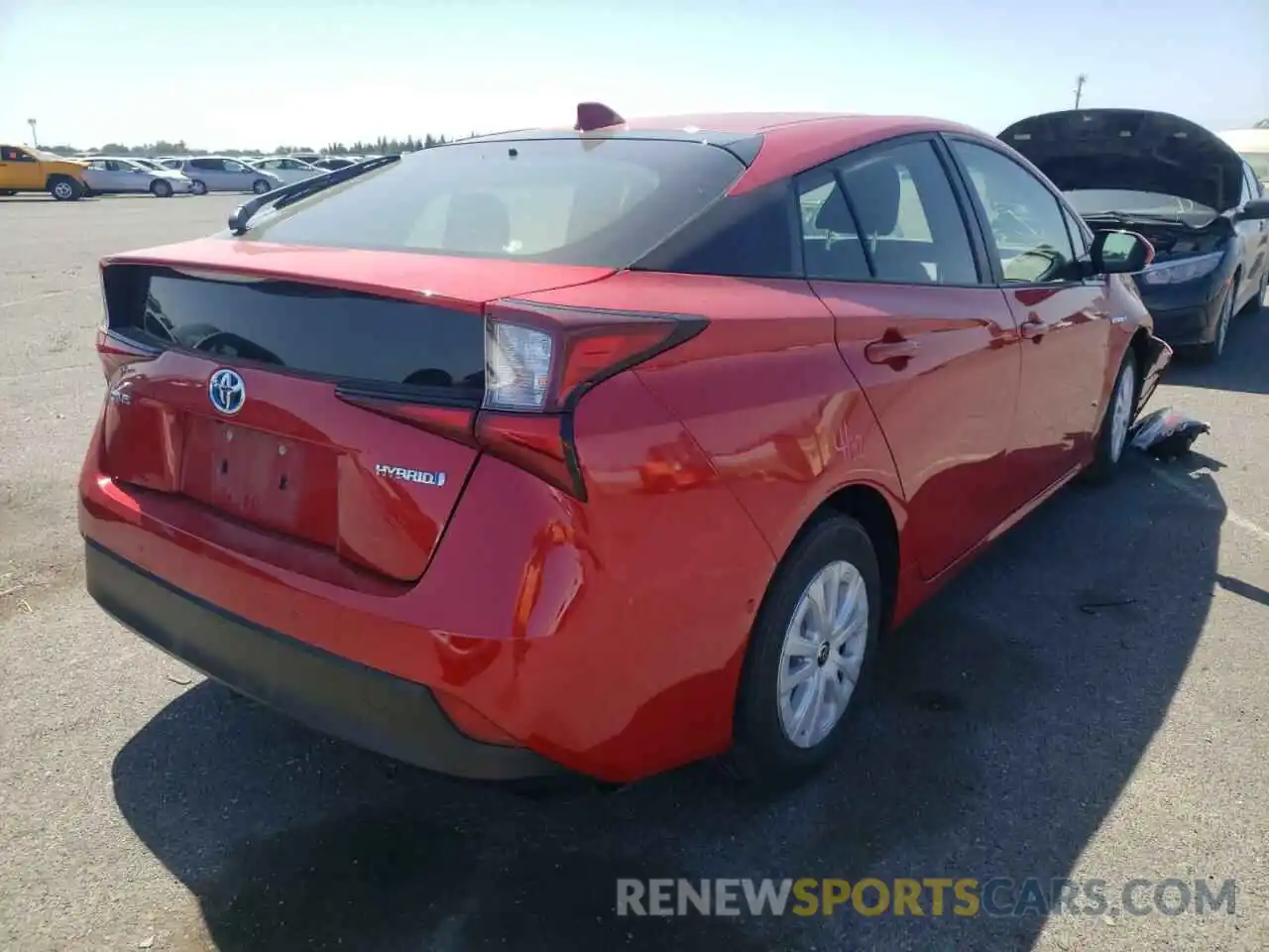 4 Photograph of a damaged car JTDKARFU3L3106000 TOYOTA PRIUS 2020