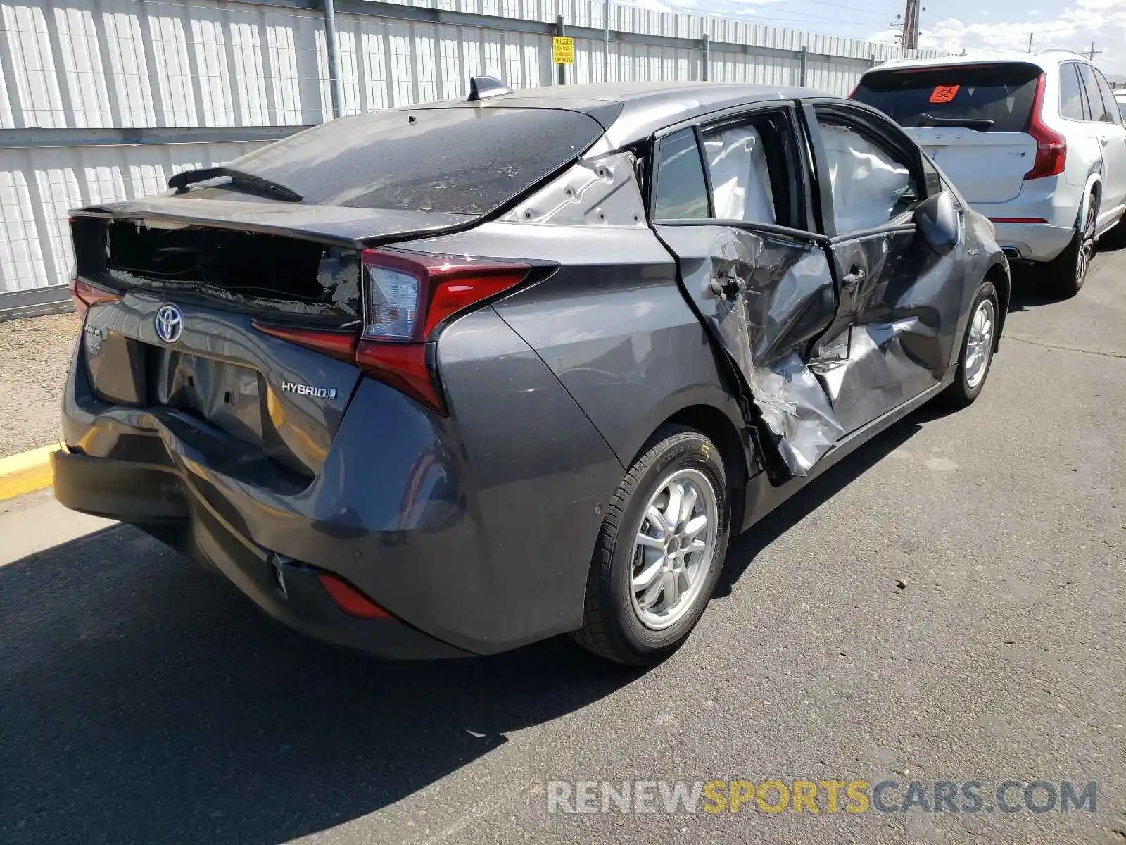 4 Photograph of a damaged car JTDKARFU3L3106403 TOYOTA PRIUS 2020