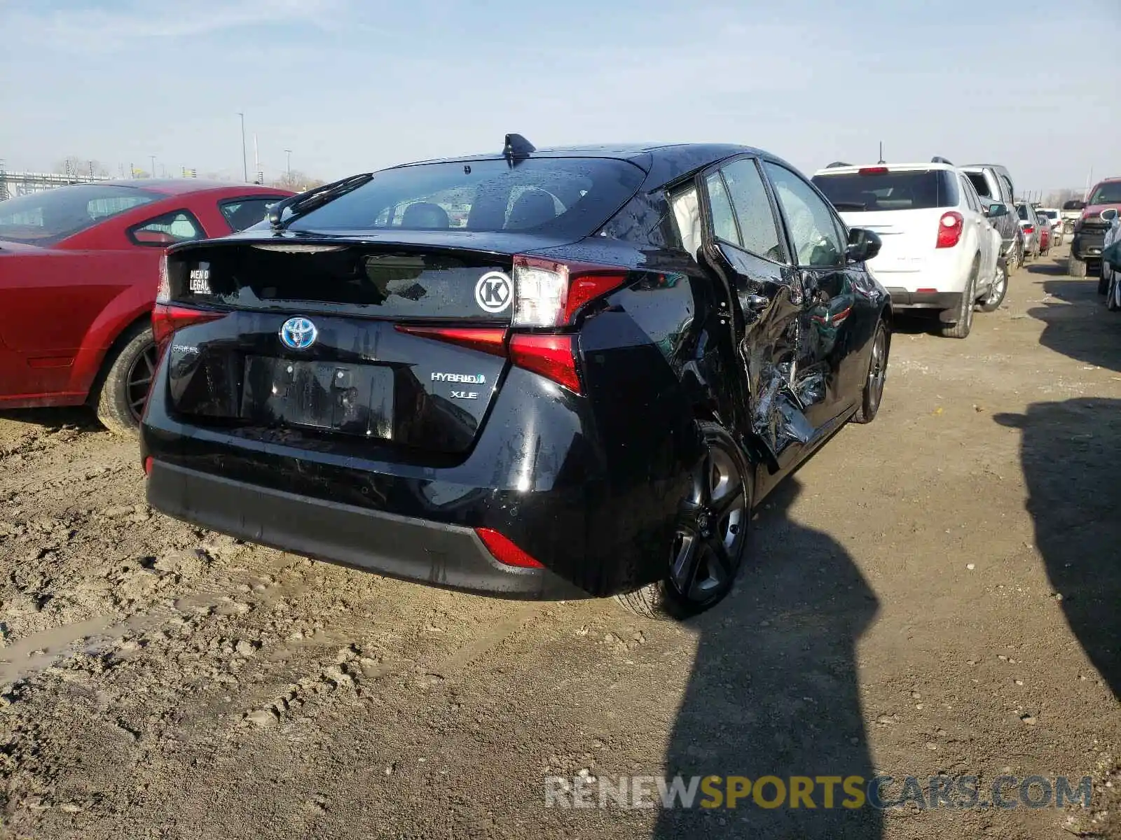 4 Photograph of a damaged car JTDKARFU3L3106563 TOYOTA PRIUS 2020