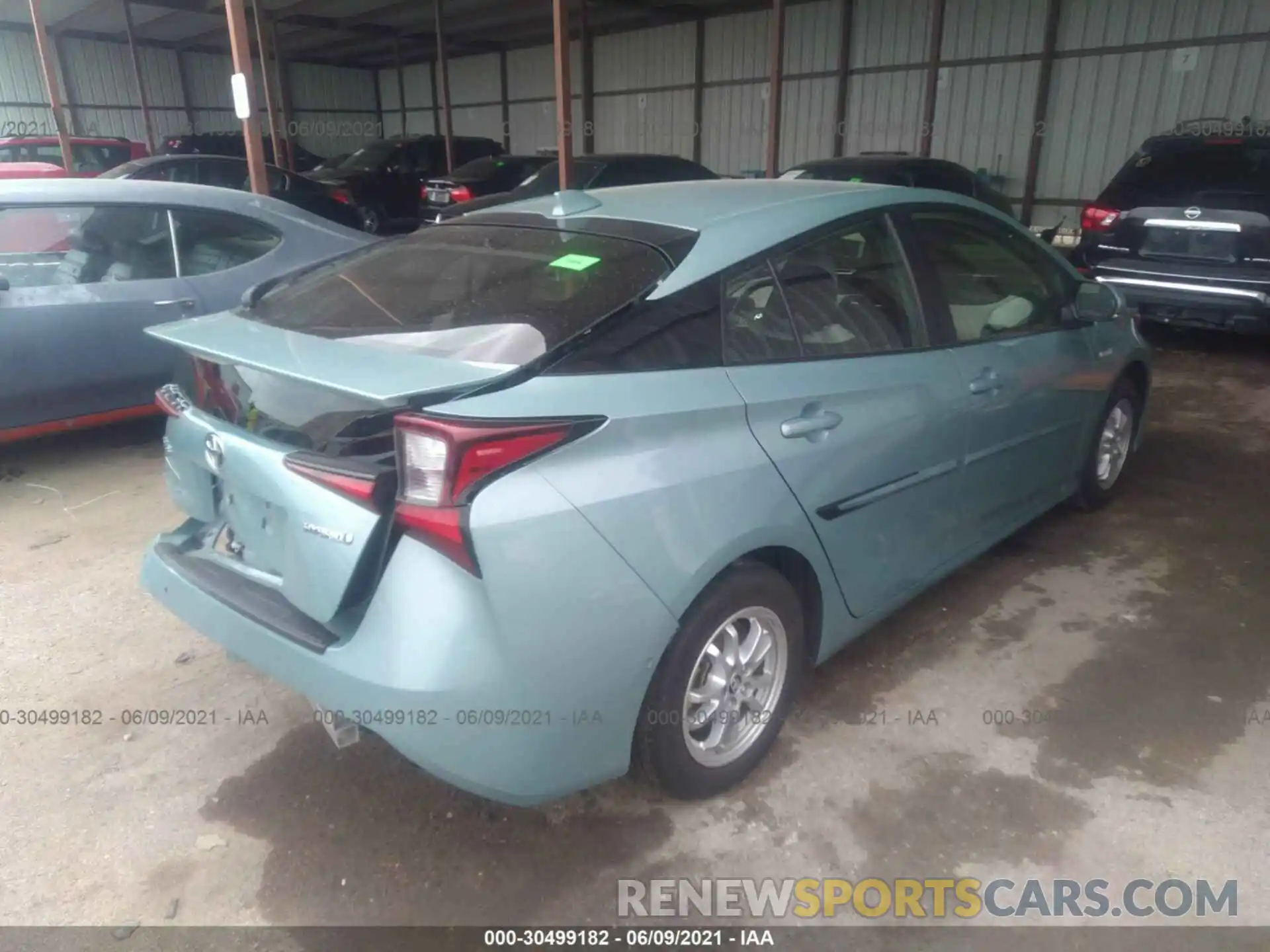 4 Photograph of a damaged car JTDKARFU3L3108412 TOYOTA PRIUS 2020