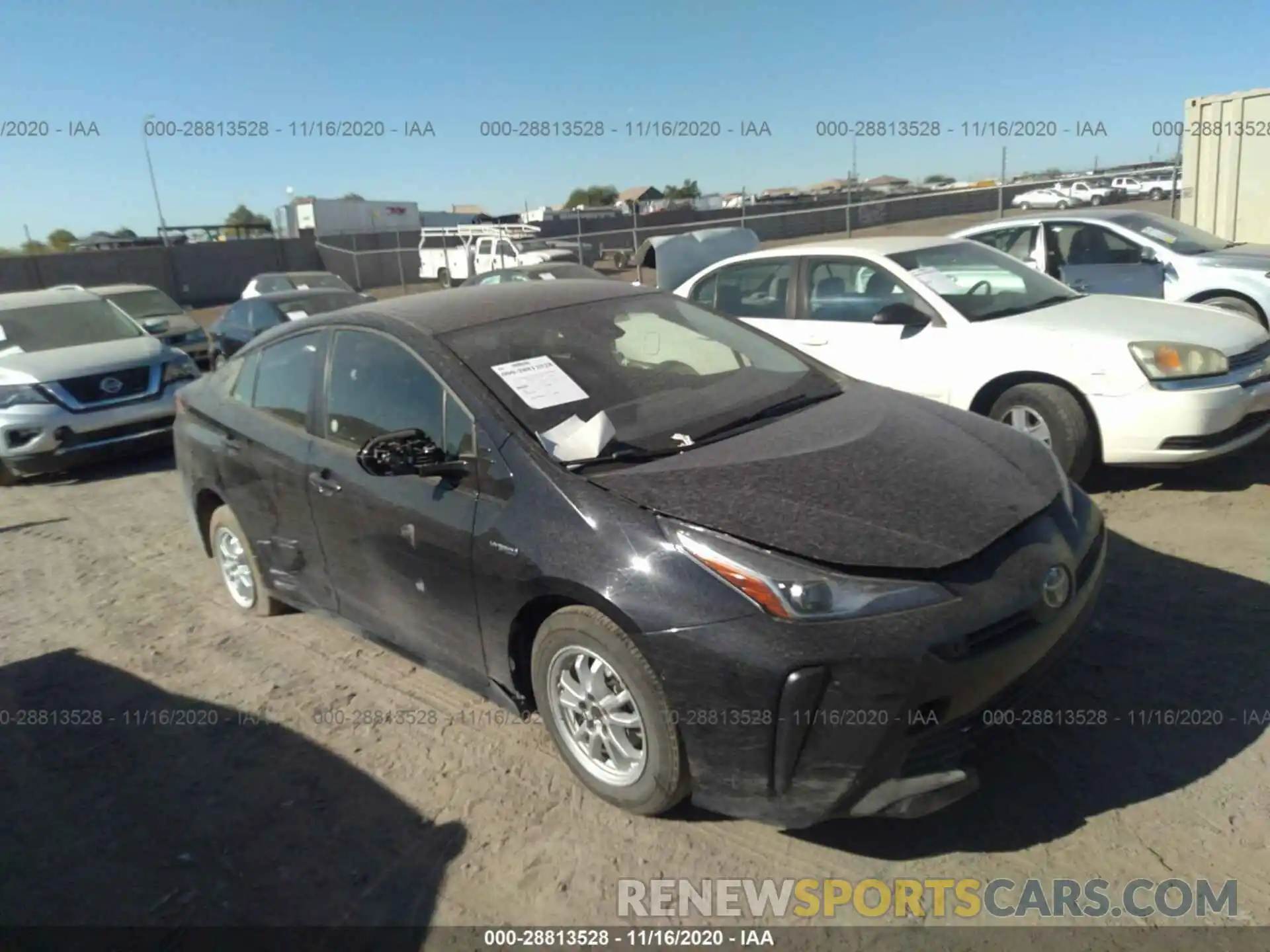 1 Photograph of a damaged car JTDKARFU3L3108832 TOYOTA PRIUS 2020