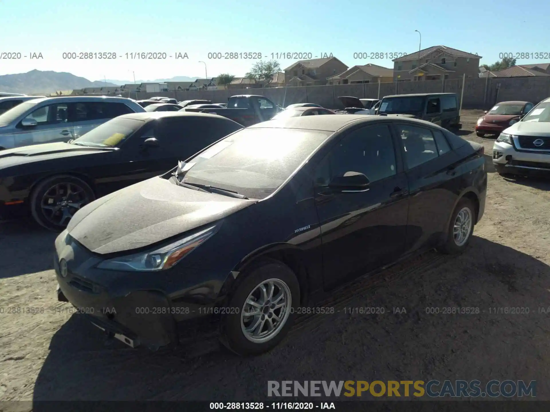 2 Photograph of a damaged car JTDKARFU3L3108832 TOYOTA PRIUS 2020