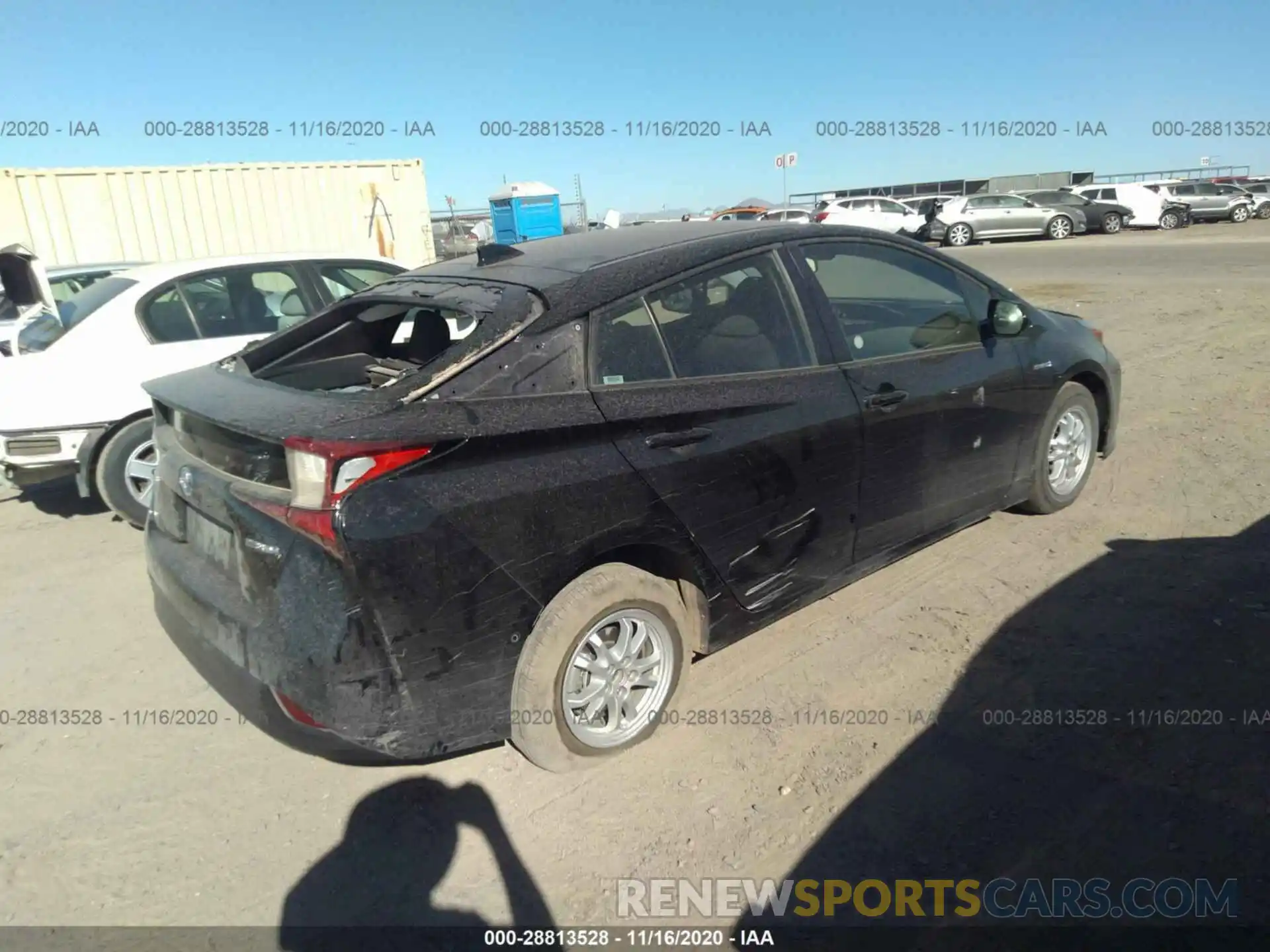 4 Photograph of a damaged car JTDKARFU3L3108832 TOYOTA PRIUS 2020