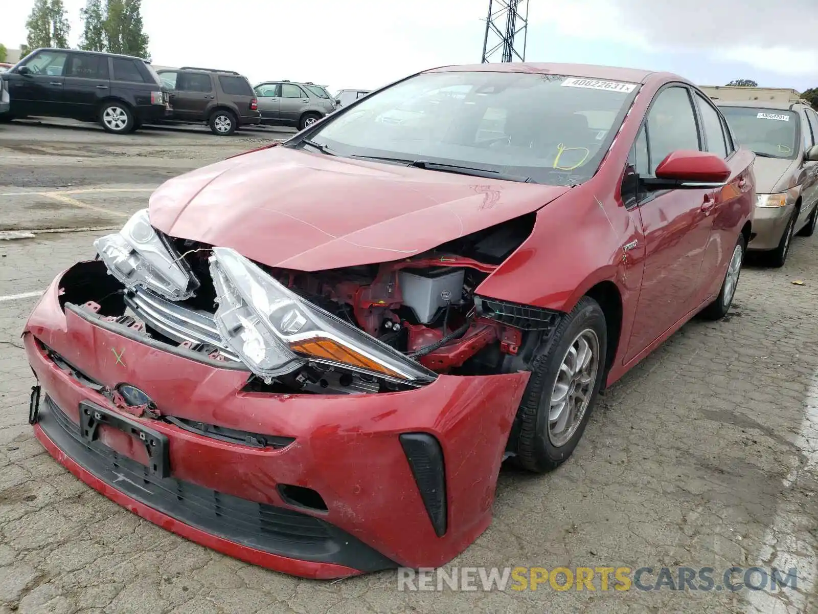 2 Photograph of a damaged car JTDKARFU3L3109253 TOYOTA PRIUS 2020