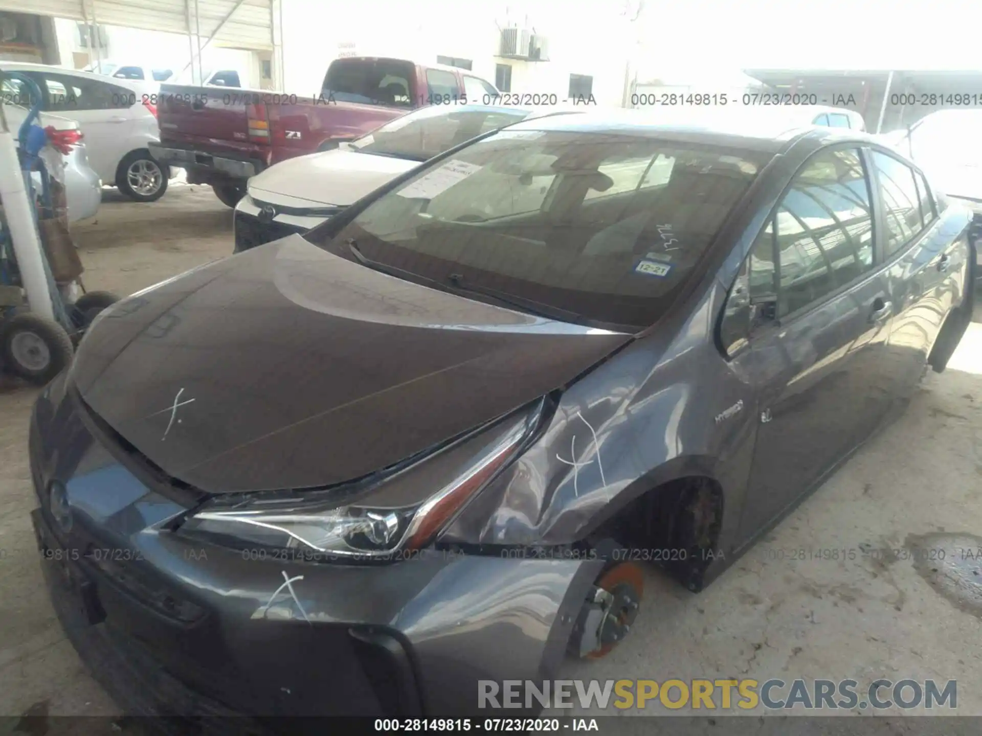 2 Photograph of a damaged car JTDKARFU3L3109902 TOYOTA PRIUS 2020