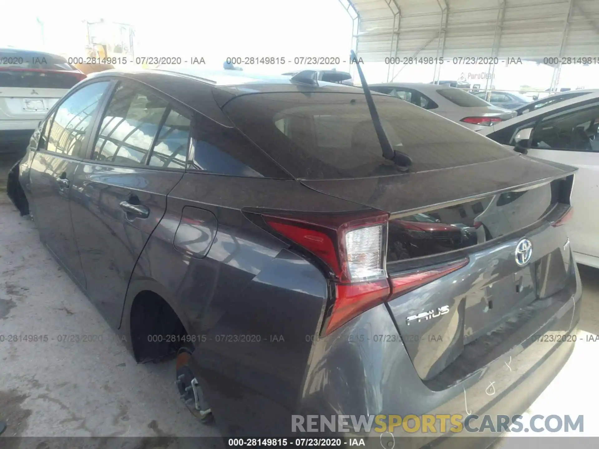 3 Photograph of a damaged car JTDKARFU3L3109902 TOYOTA PRIUS 2020