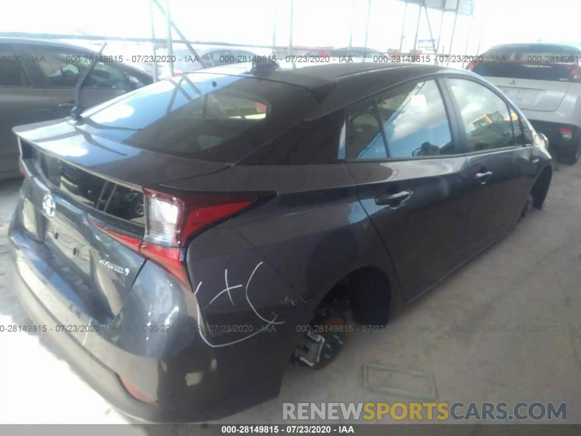 4 Фотография поврежденного автомобиля JTDKARFU3L3109902 TOYOTA PRIUS 2020