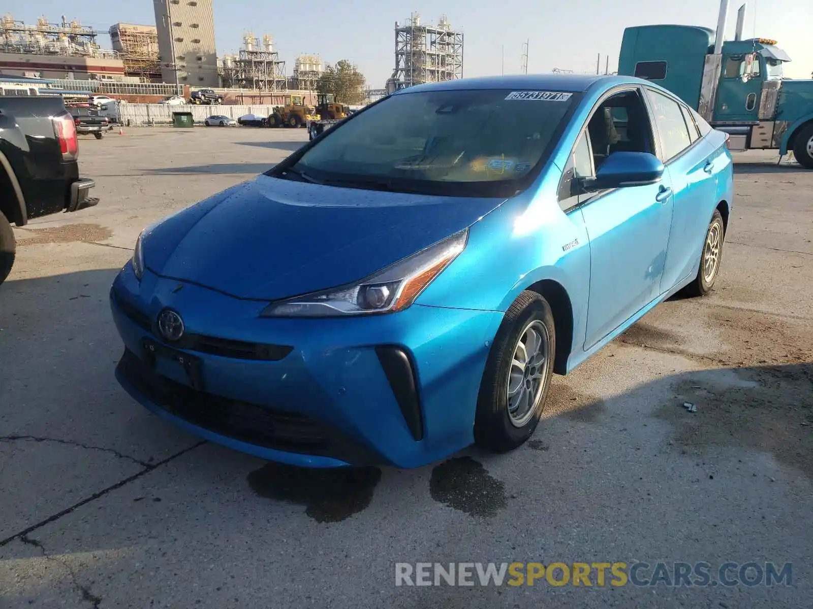 2 Photograph of a damaged car JTDKARFU3L3111410 TOYOTA PRIUS 2020