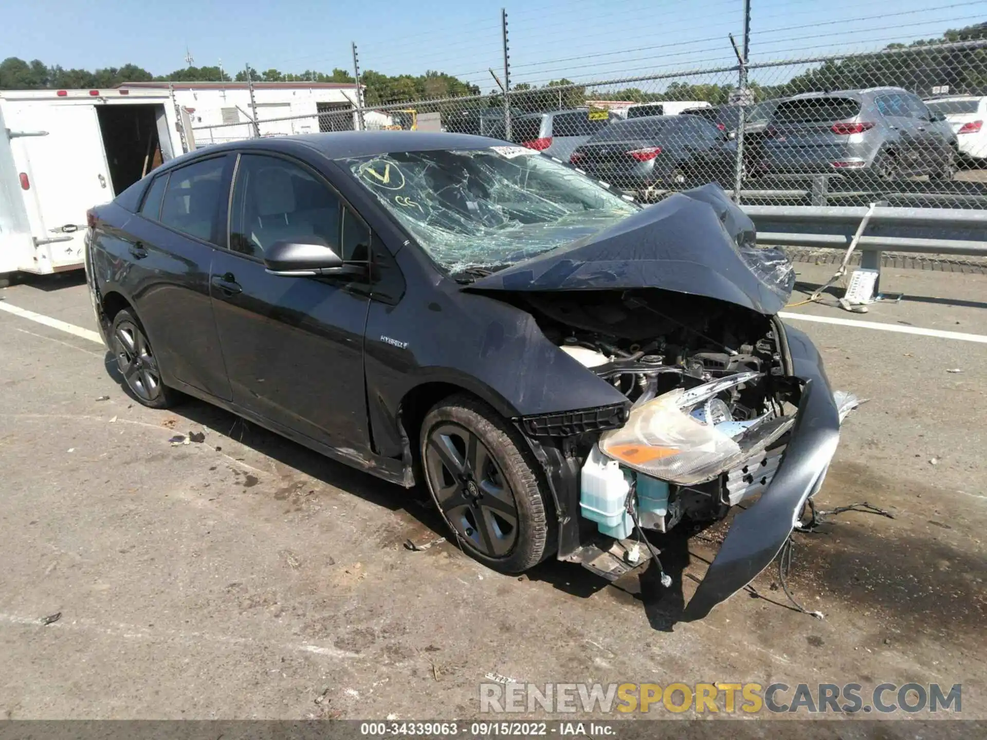 1 Photograph of a damaged car JTDKARFU3L3111665 TOYOTA PRIUS 2020